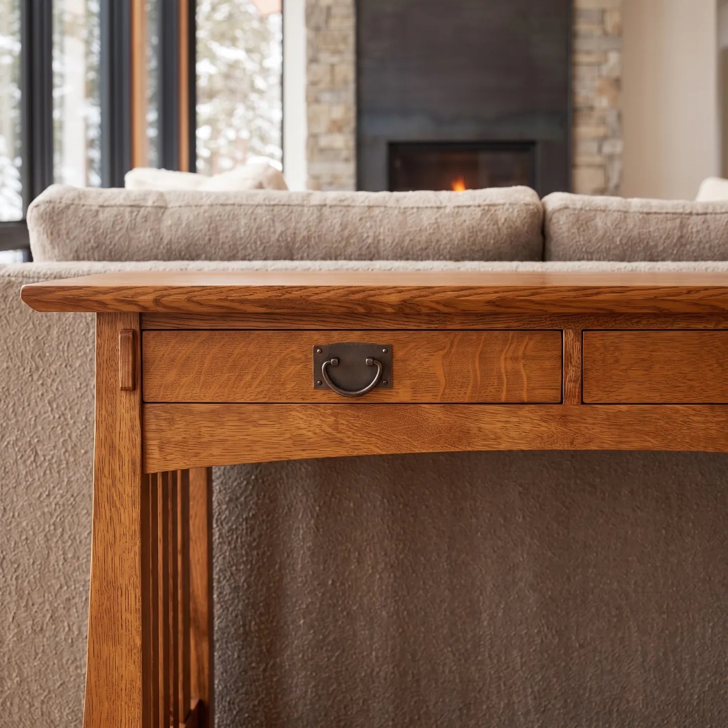 Bungalow Sofa Table - Charcoal