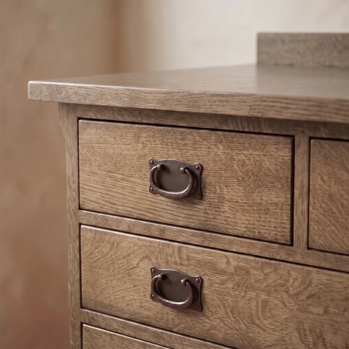 Mission 10-Drawer Dresser - Stone Gray
