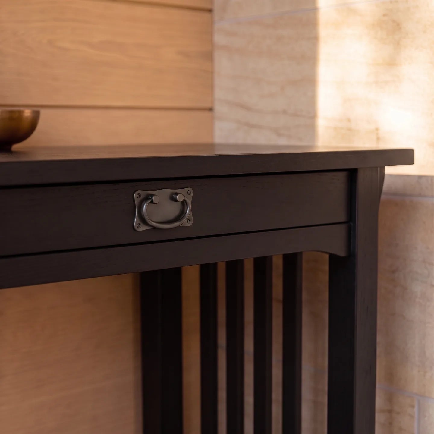 Mission 1-Drawer Desk - Black