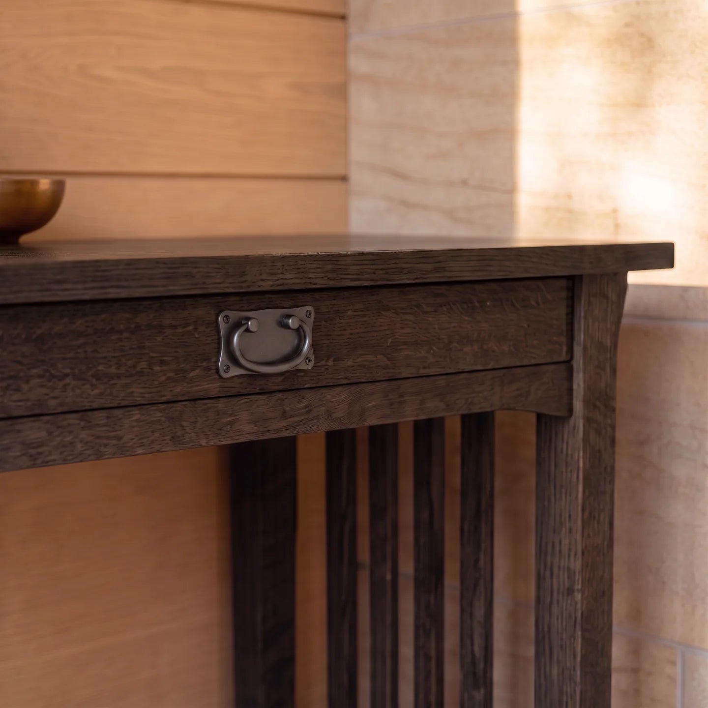 Mission 1-Drawer Desk - Charcoal