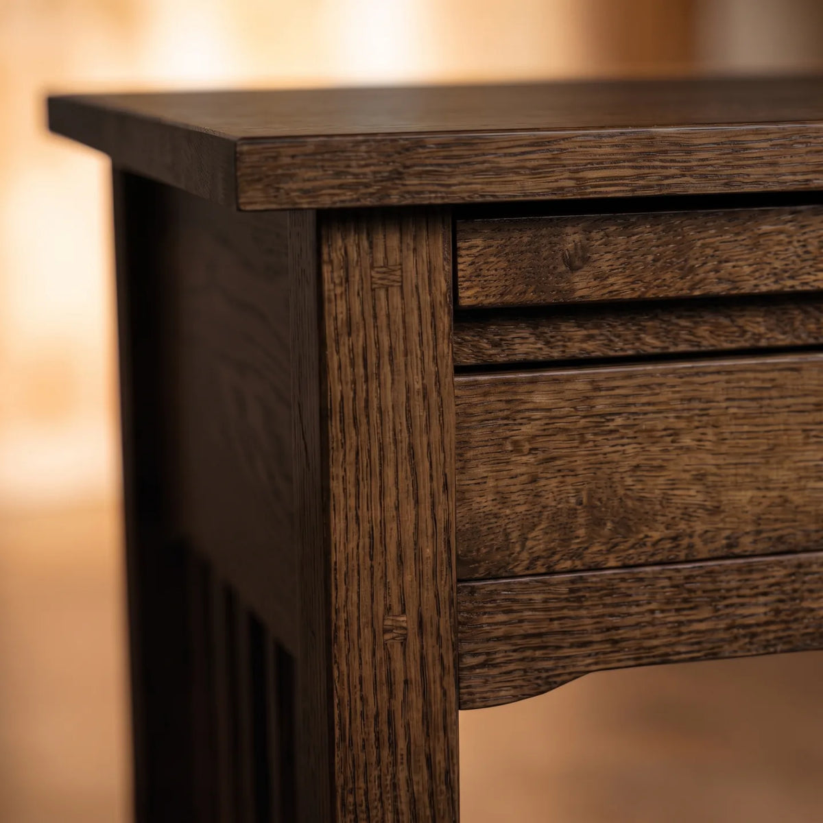 Mission 1-Drawer Tray Nightstand - Charcoal