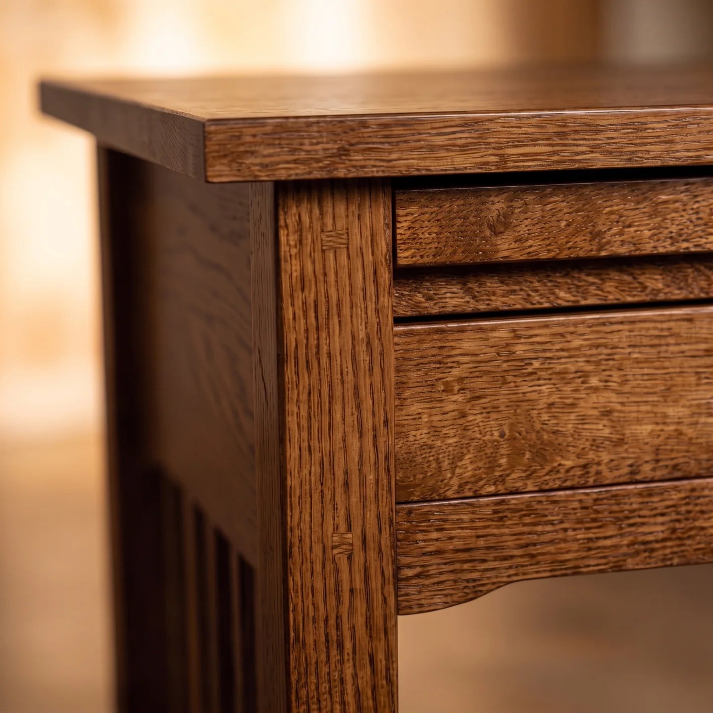 Mission 1-Drawer Tray Nightstand - Walnut