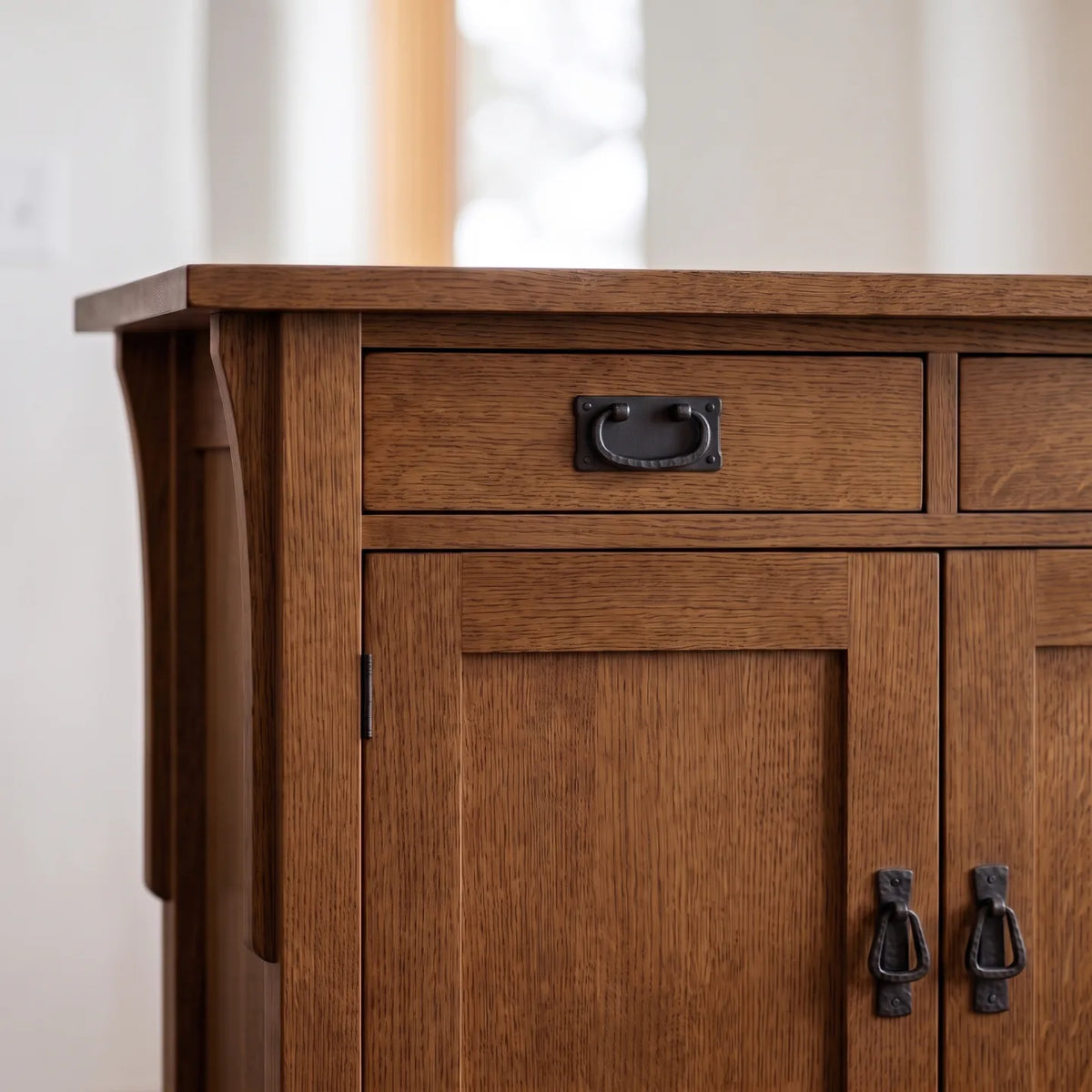Mission 3-Door Console - Walnut