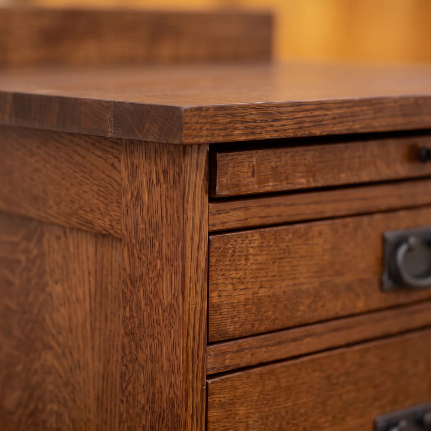 Mission 3-Drawer Tray Nightstand - Walnut