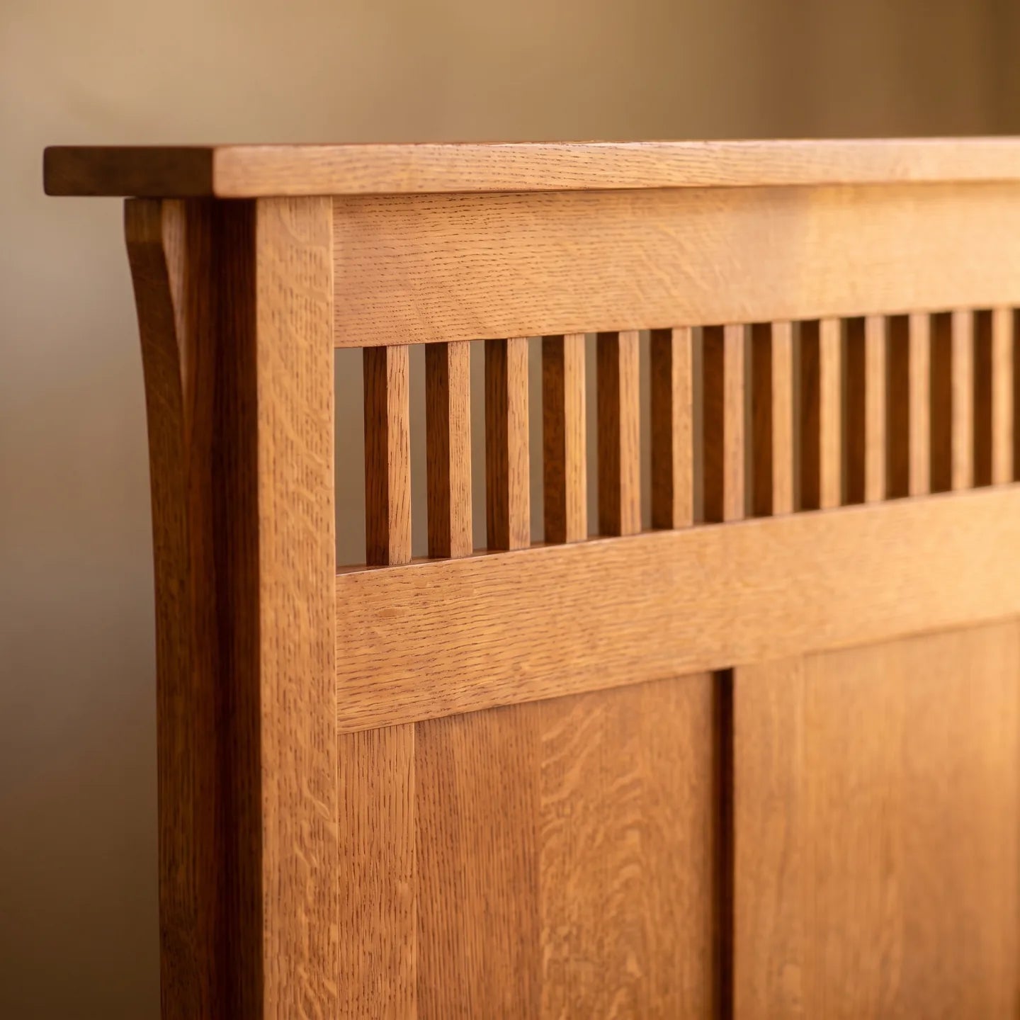 Panel Spindle Platform Bed Frame - Country