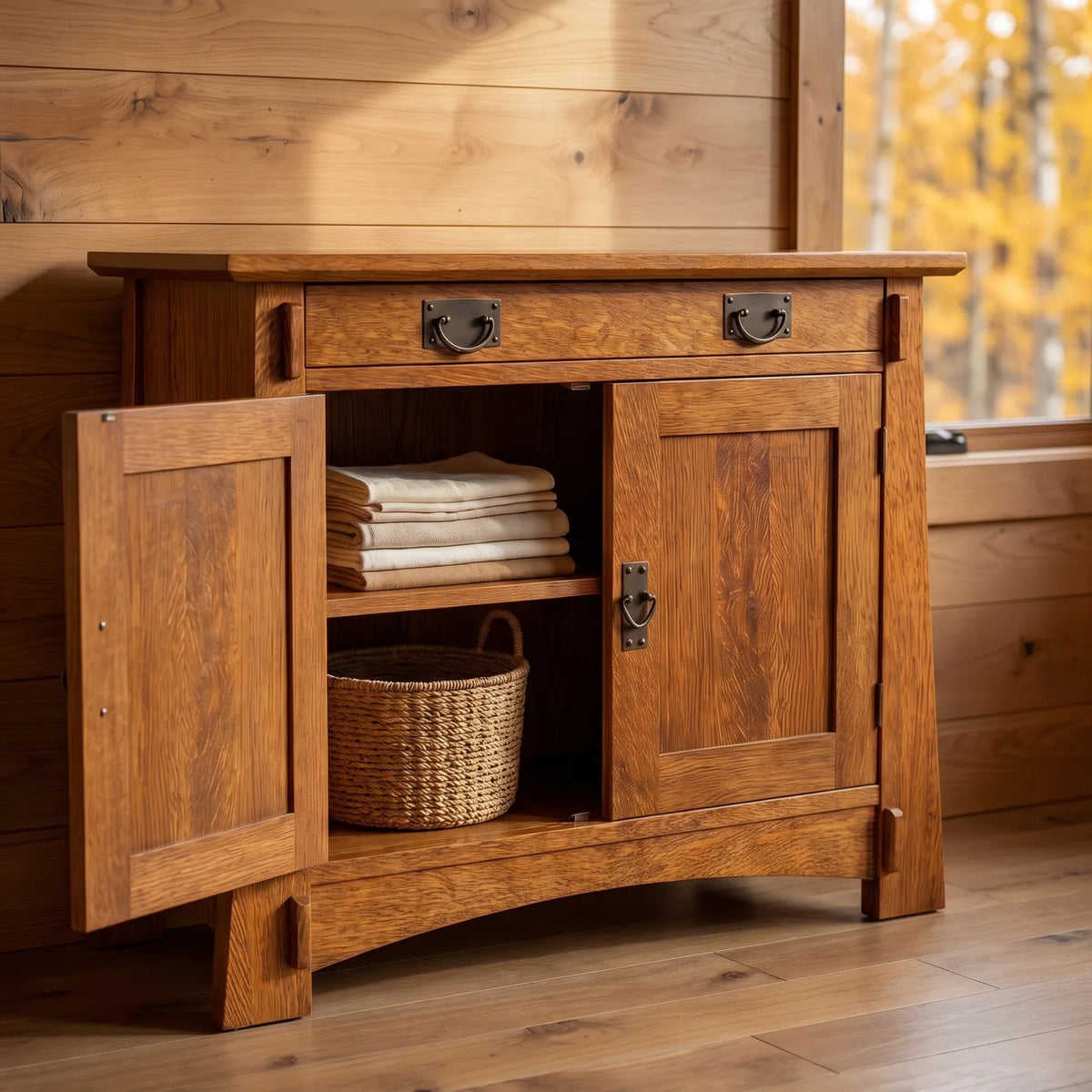 Bungalow 2-Door Console - Antique Brown