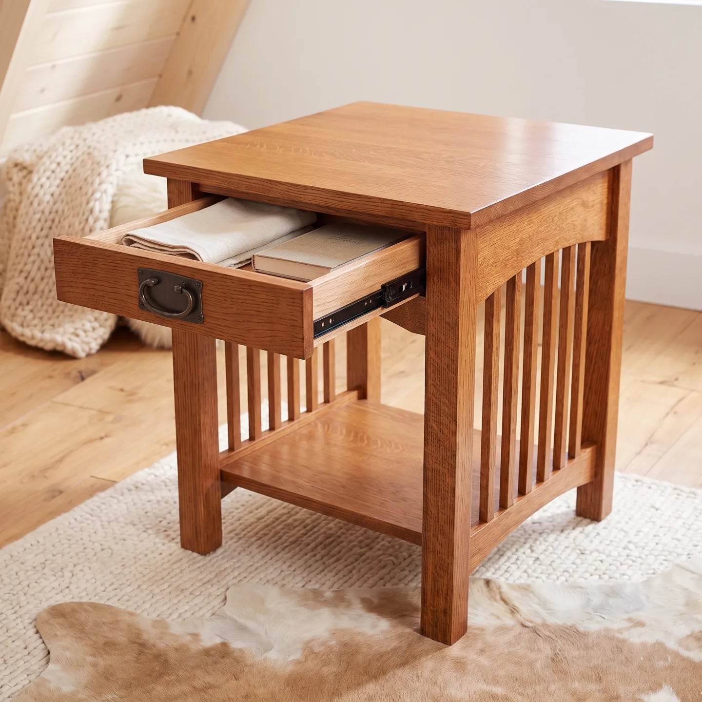 Mission End Table - Antique Brown