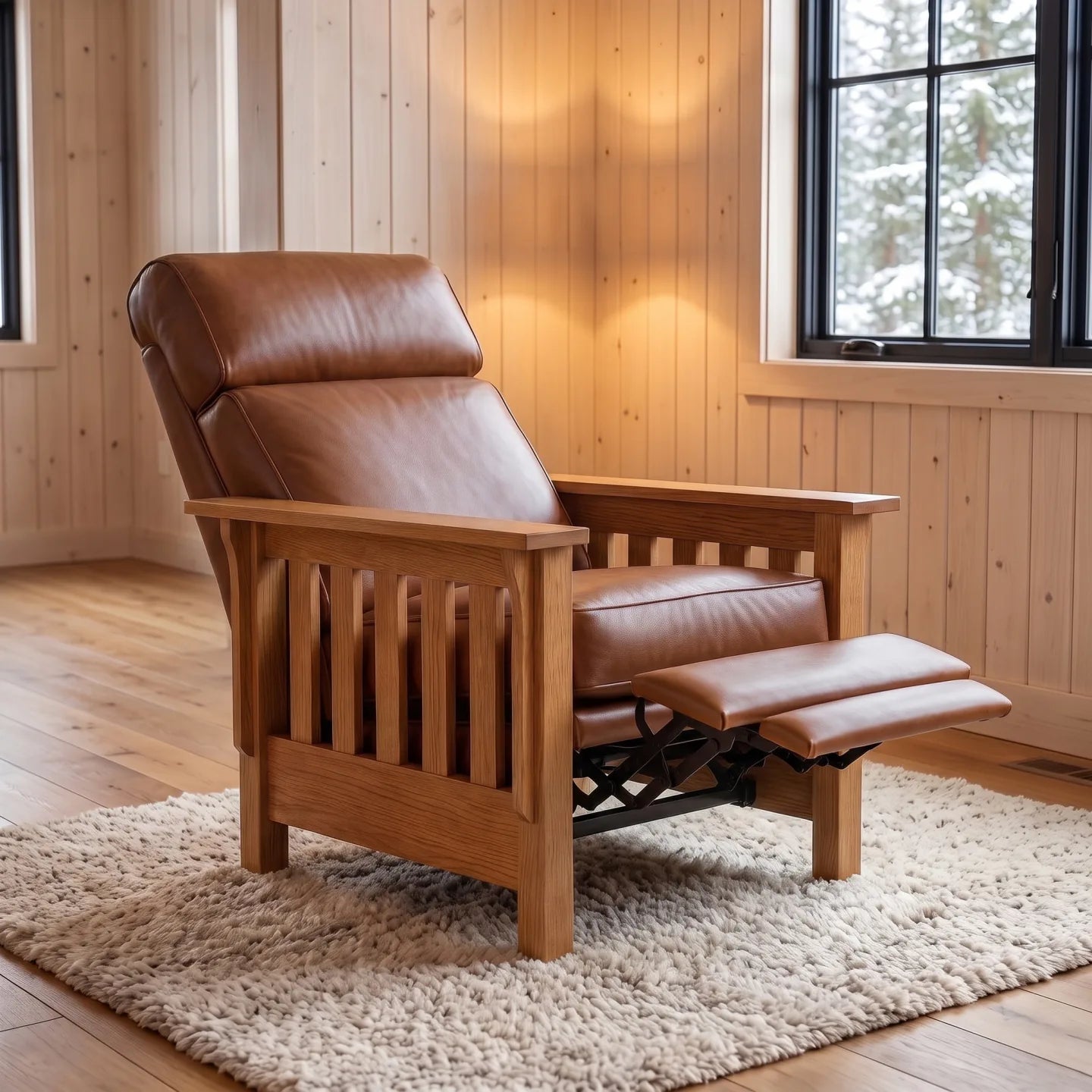 Mission Slat Farmhouse Recliner