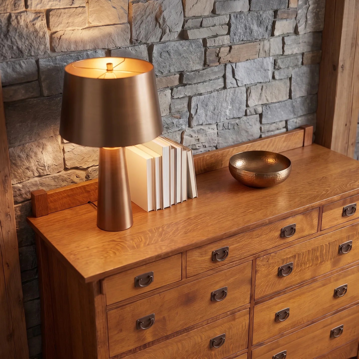 Bungalow 9-Drawer Dresser - Antique Brown