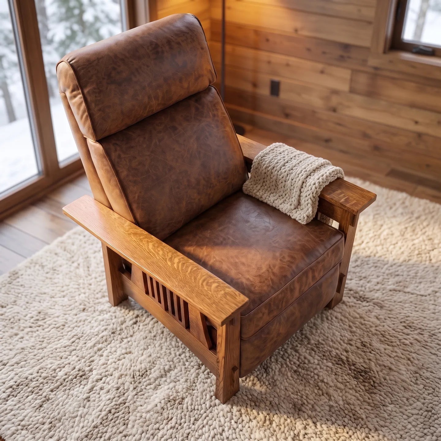 Bungalow Solid Oak Recliner