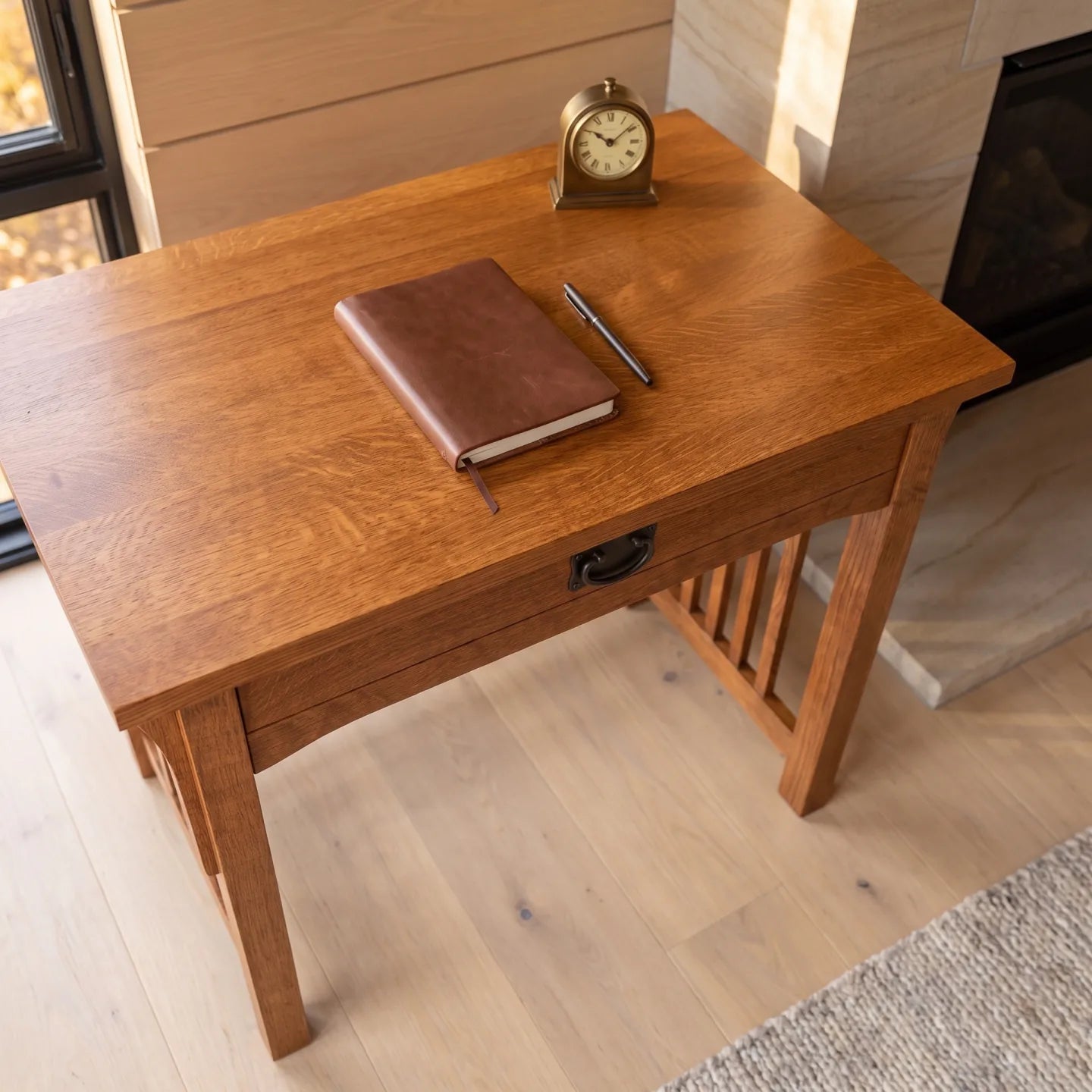 Mission 1-Drawer Desk - Antique Brown