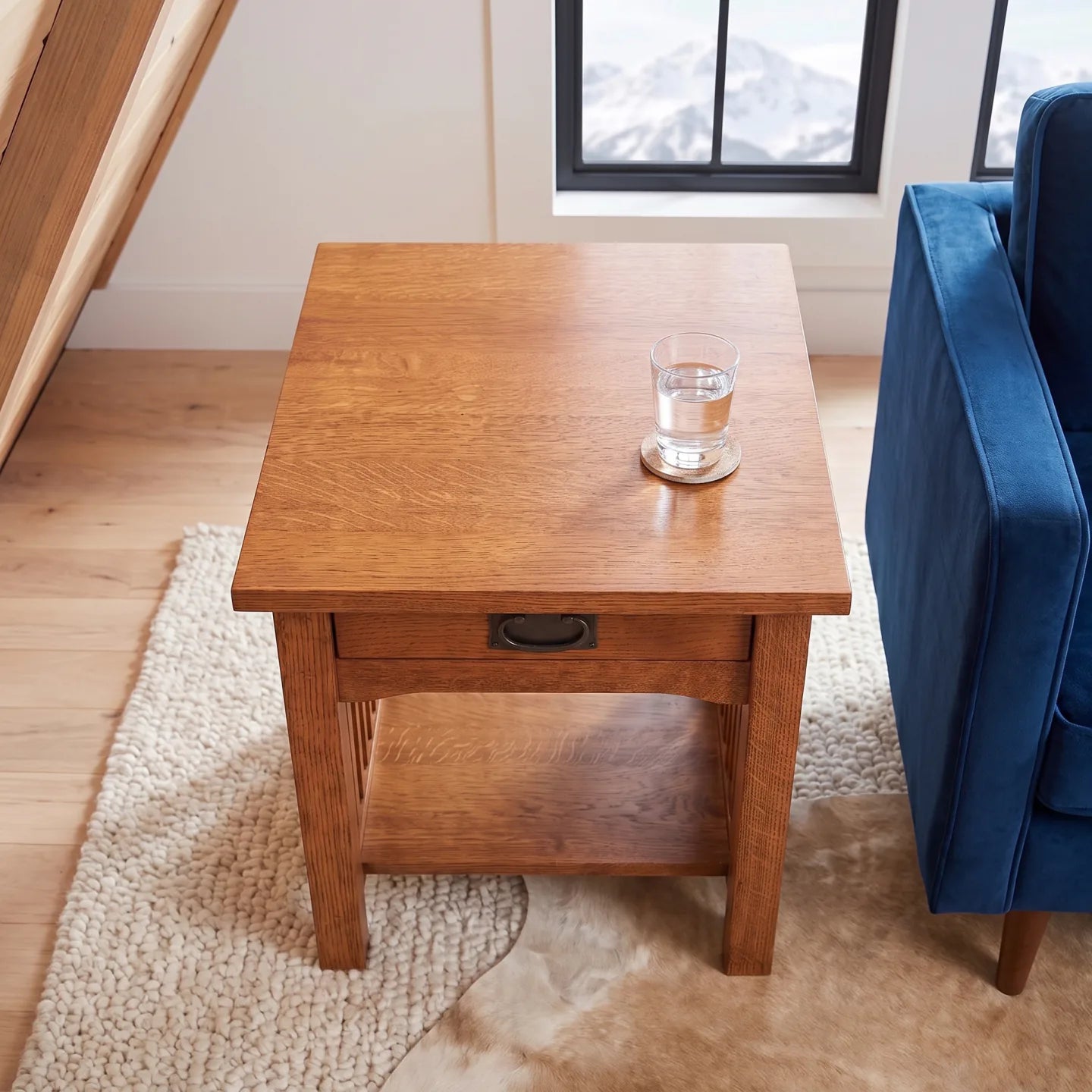 Mission End Table - Antique Brown