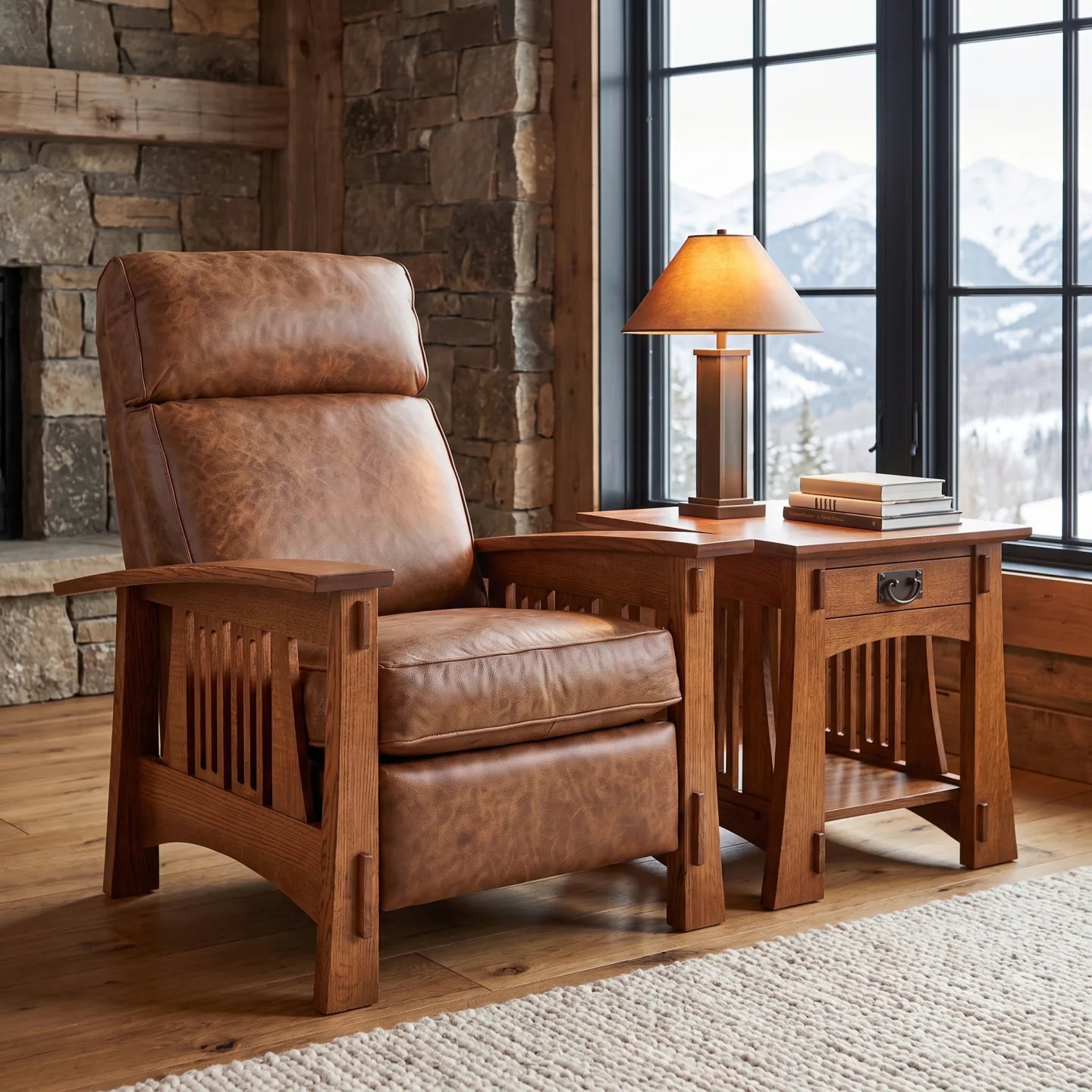 Bungalow Solid Oak Recliner
