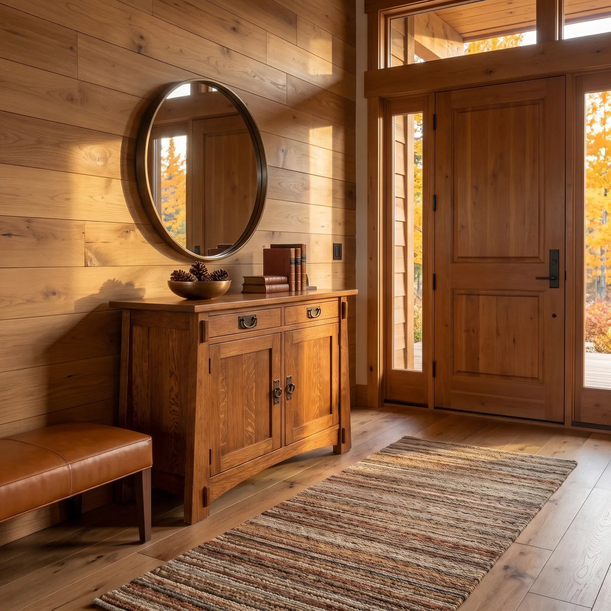 Bungalow 2-Door Console - Antique Brown