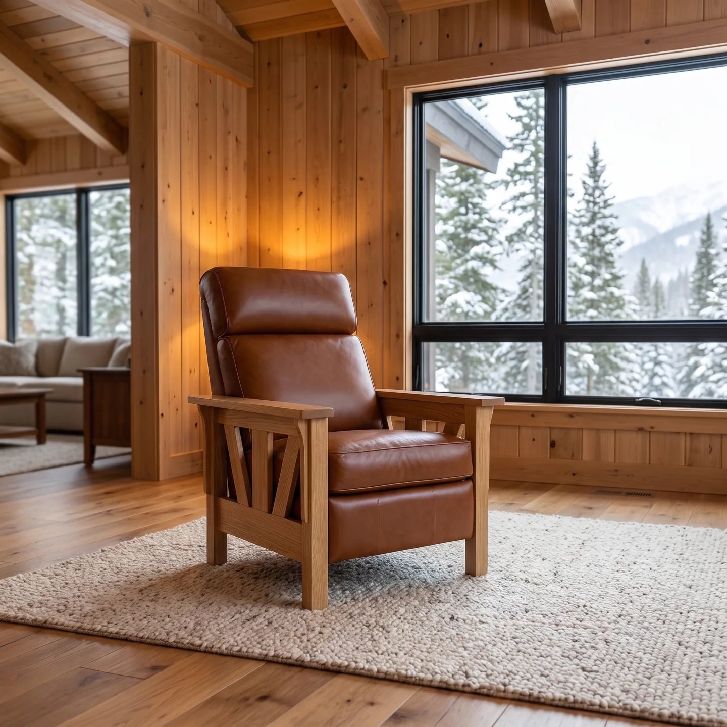 V-Frame Farmhouse Recliner