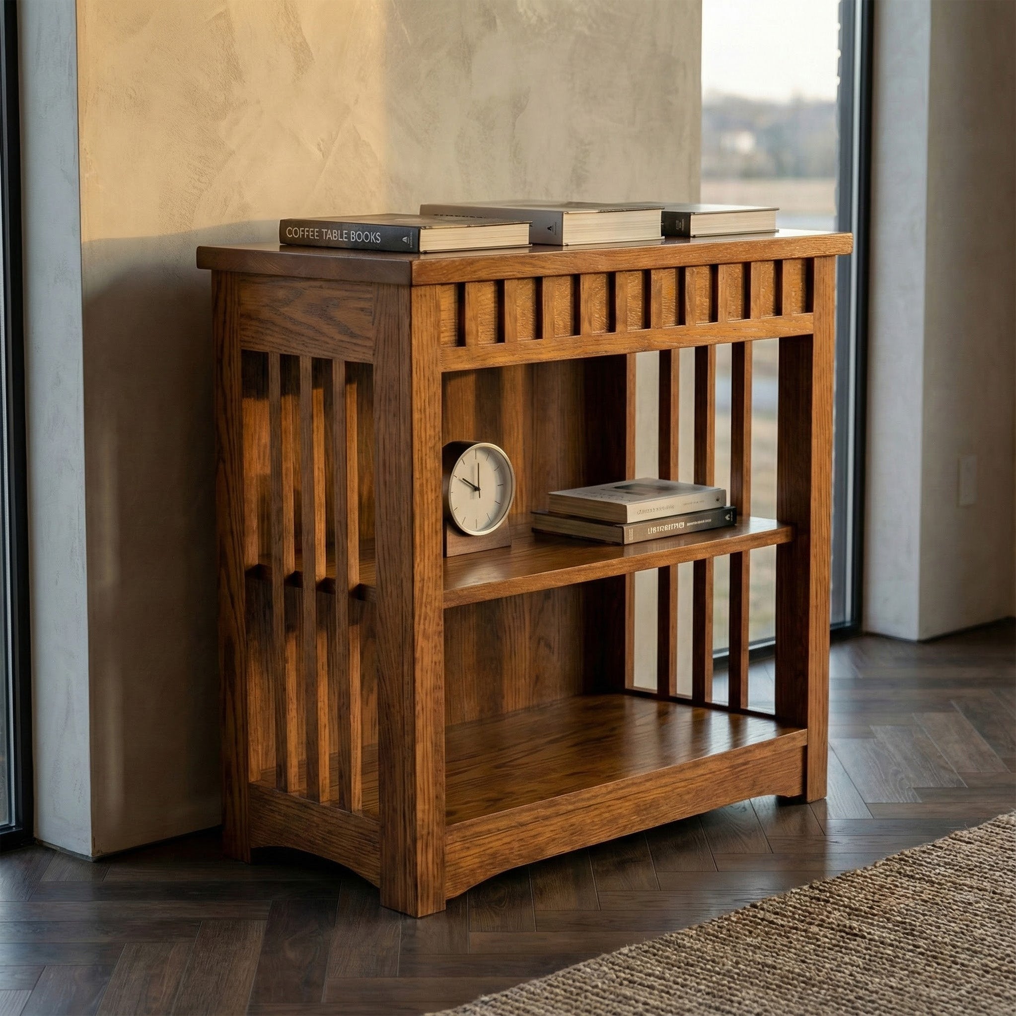 30" Bookcase - Solid Oak _ 1044-bookcase