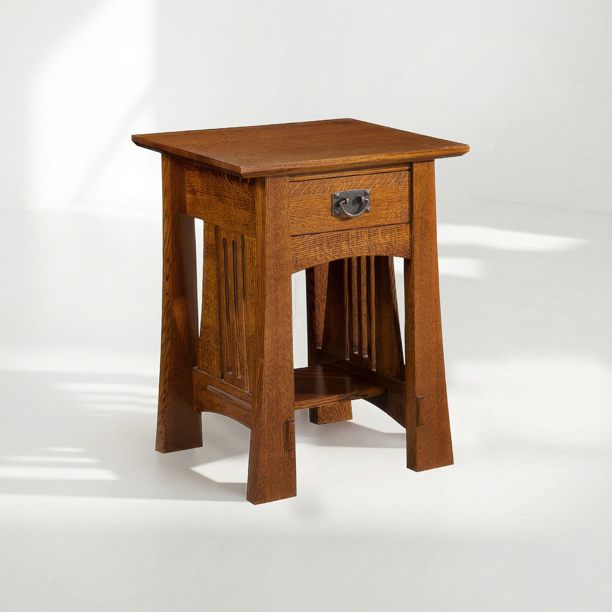 Bungalow Spacesaver Single Drawer Nightstand - Solid Oak _ 1701_Update