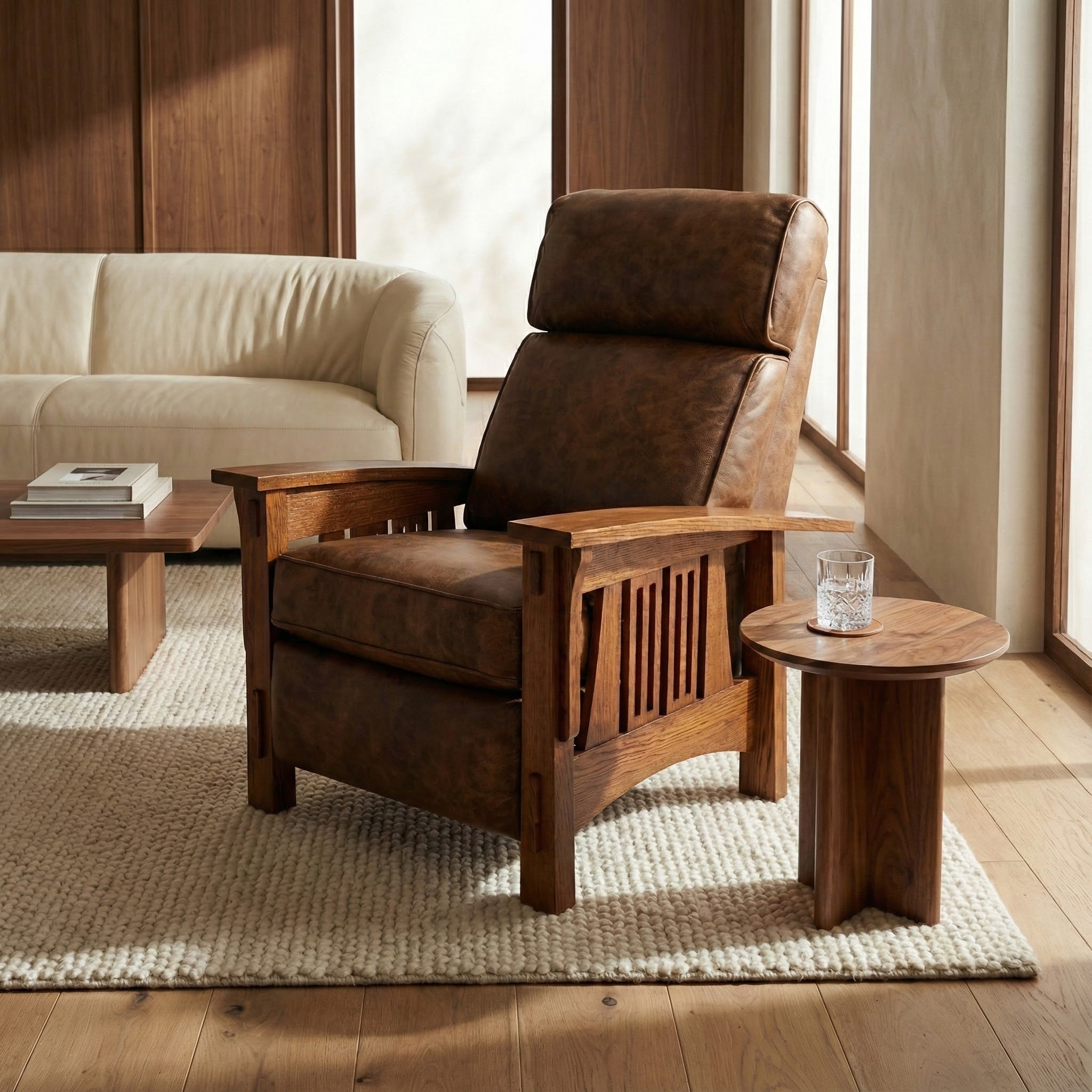 Bungalow Solid Oak Recliner _ 1738-recliner