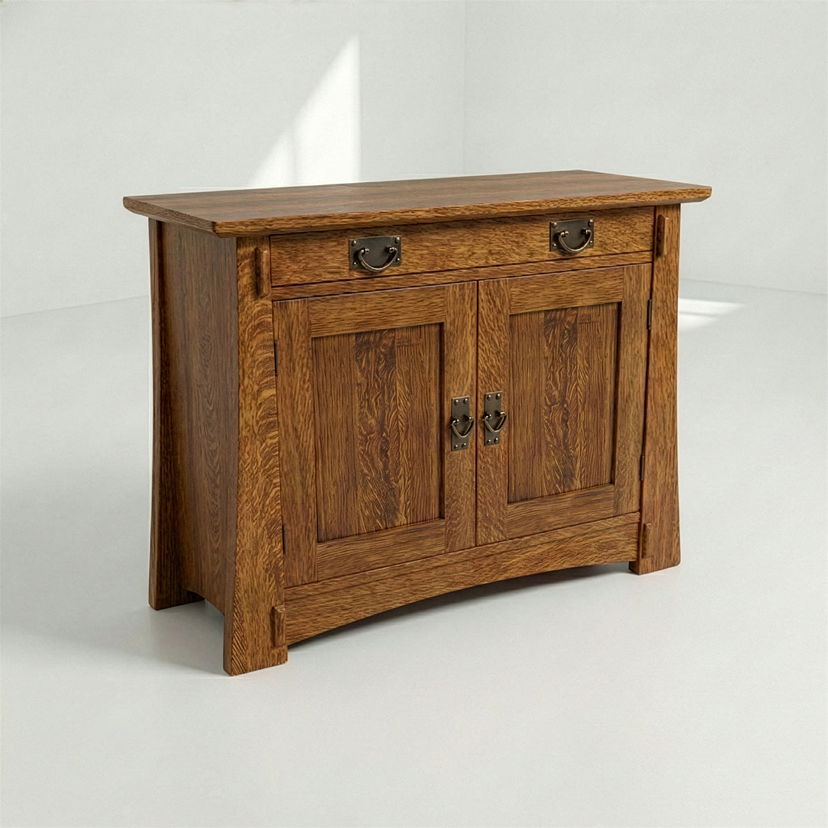 Bungalow 2-Door Console - Solid Oak _ 1757antiquebrown