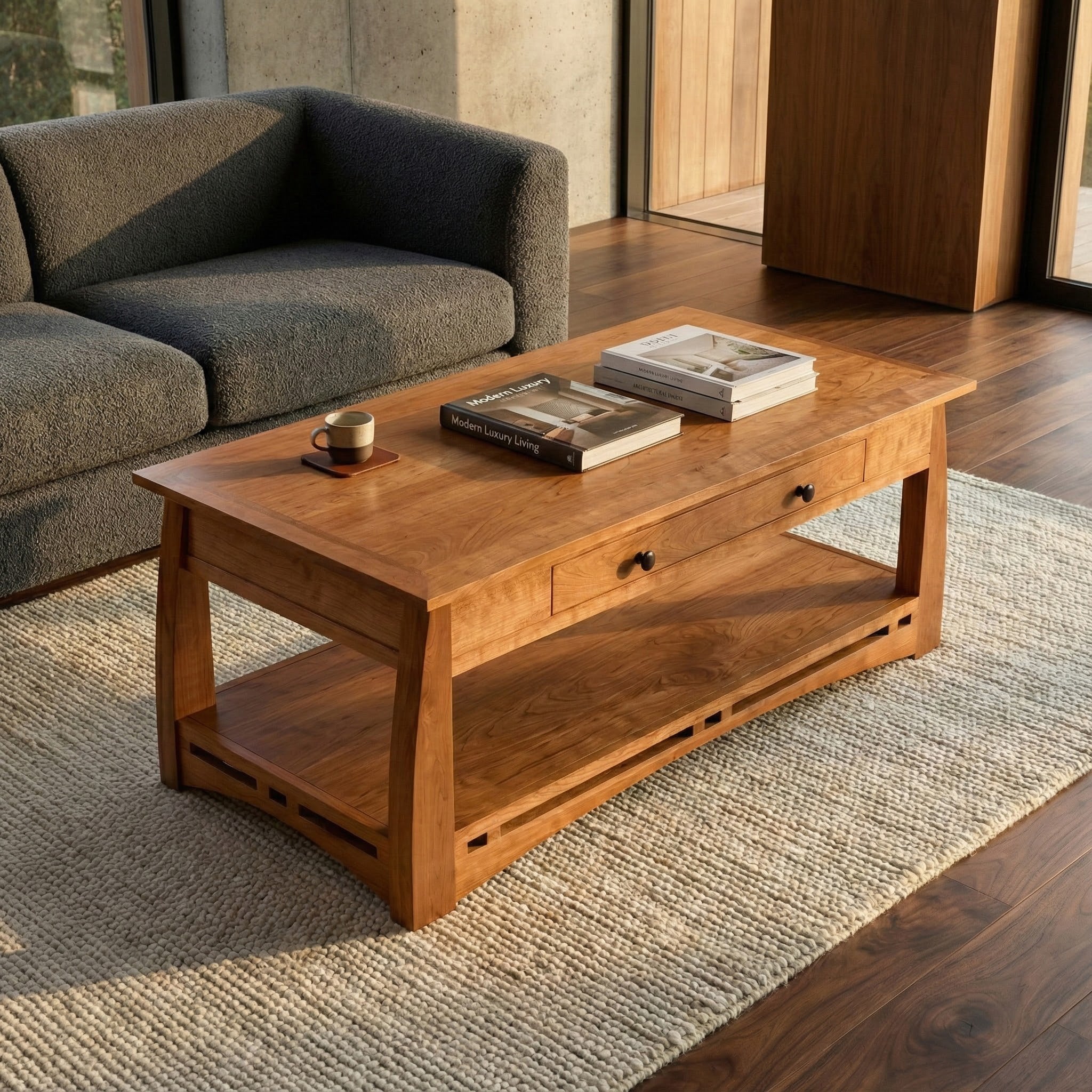 Coffee Table - Solid Chery & Oak