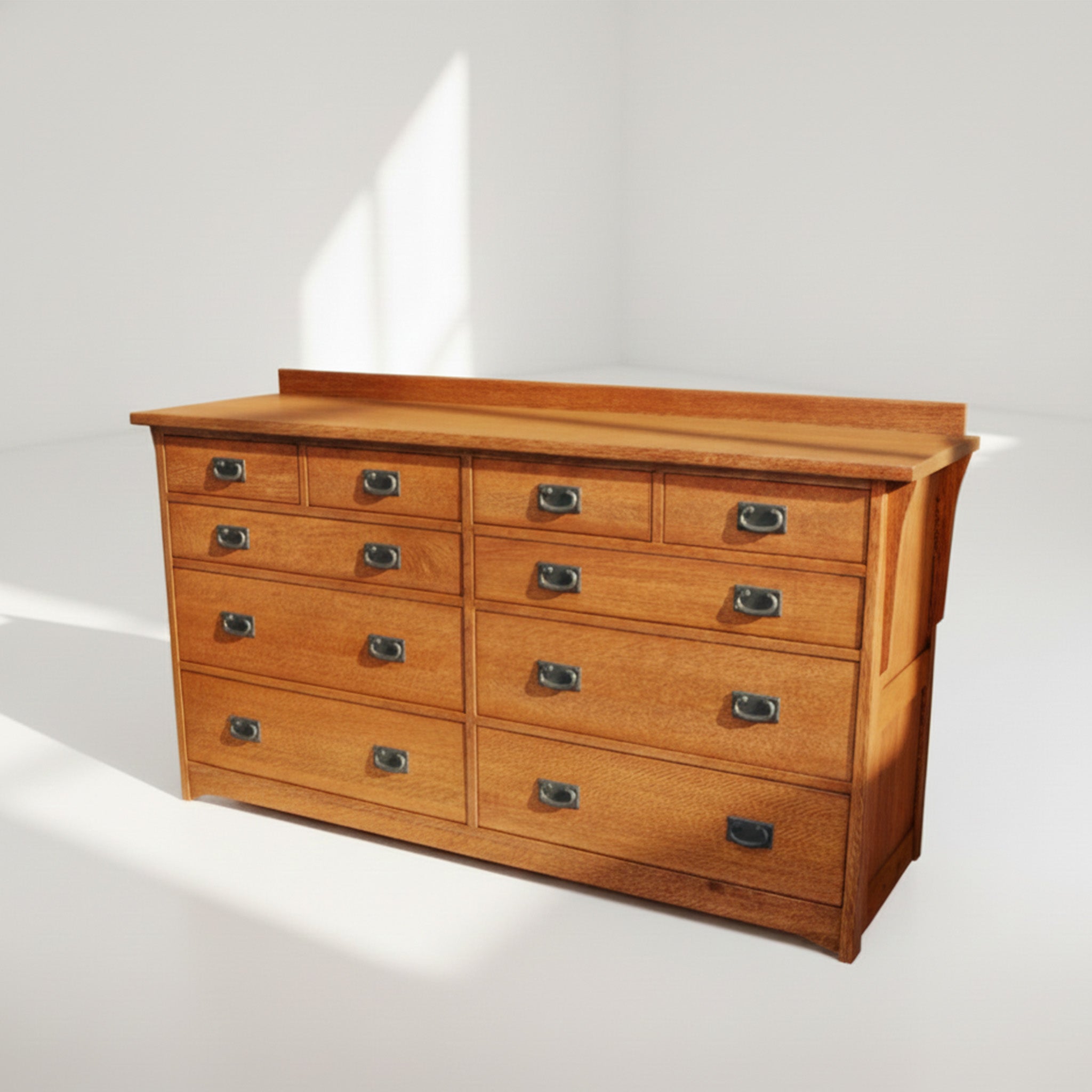 Mission 10-Drawer Dresser - Solid Oak _ 3104_2eeb1894-12b2-4c21-a753-f78cac84df97