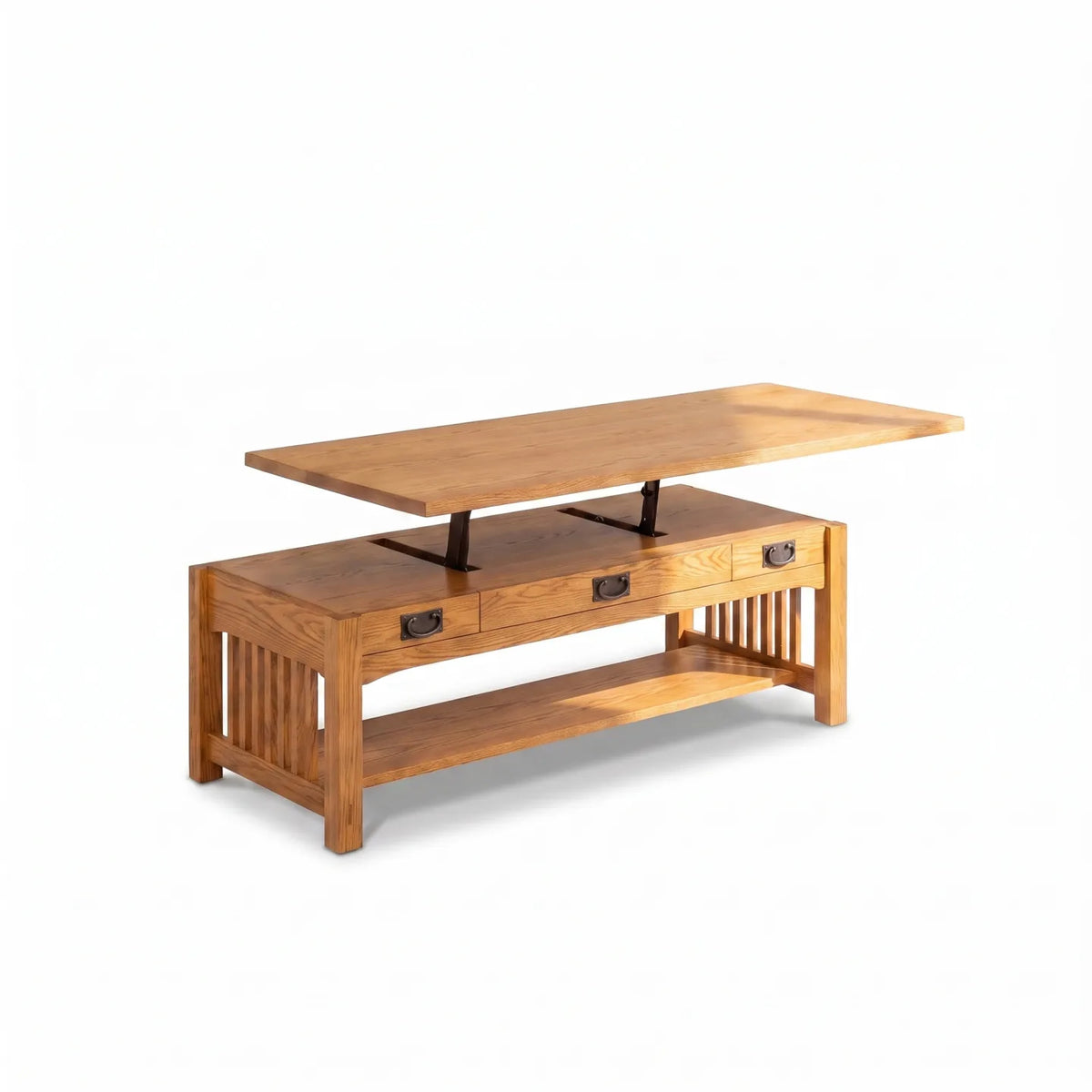 Mission Lift-Top Coffee Table - Country on a white background