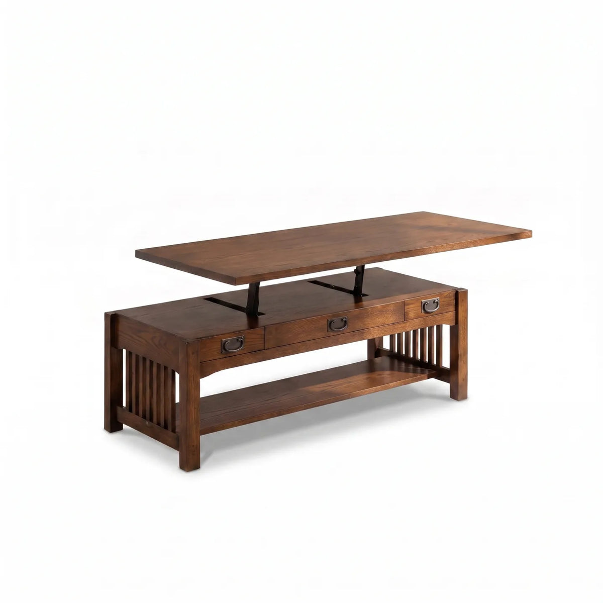 Mission Lift-Top Coffee Table - Walnut on a white background