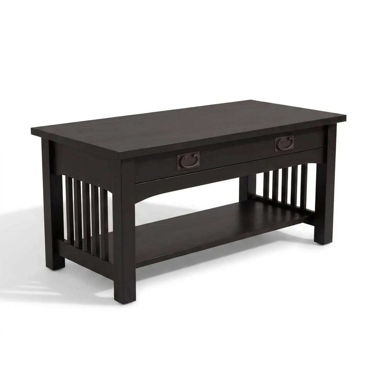 Mission Spacesaver Coffee Table - Black on a white background