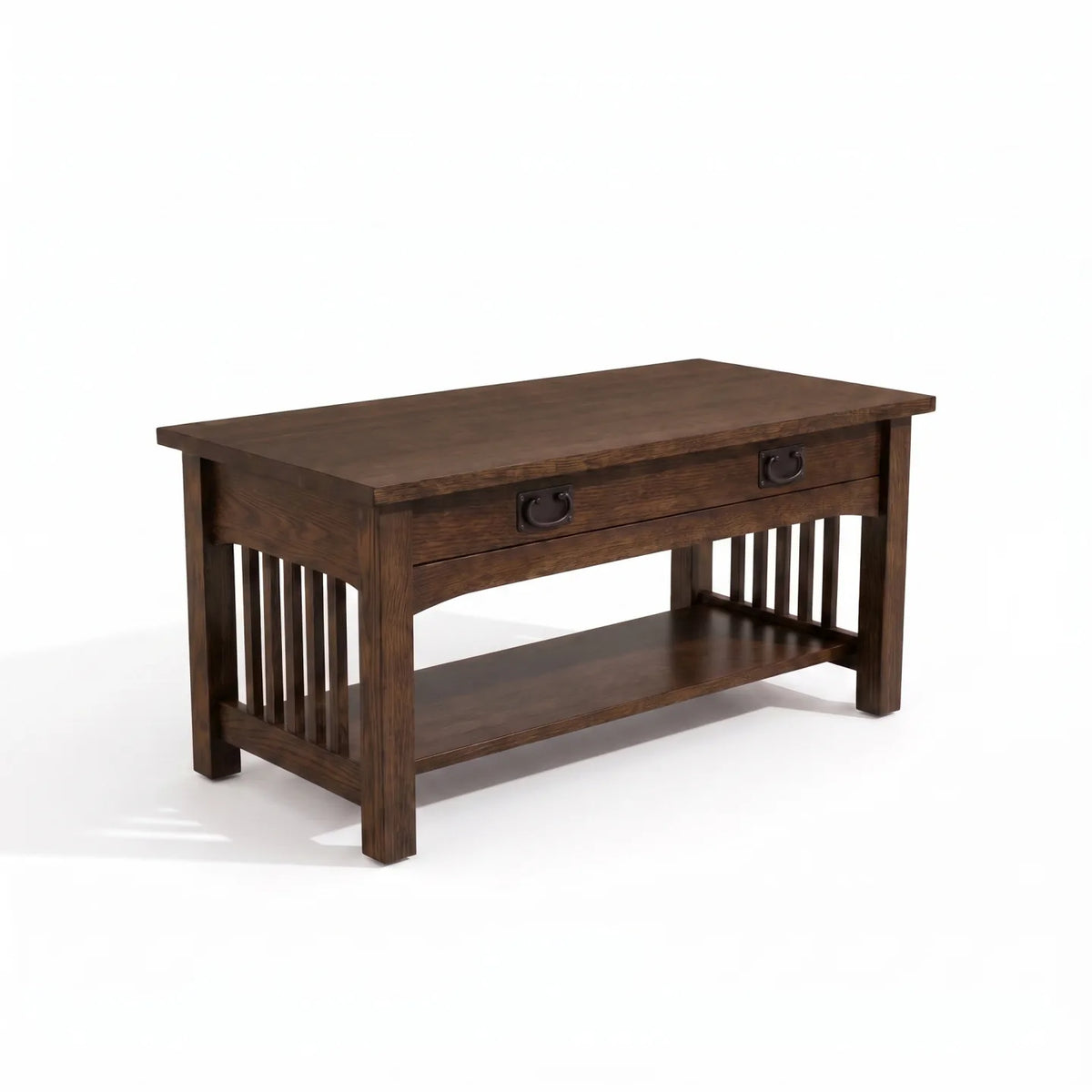Mission Spacesaver Coffee Table - Charcoal on a white background