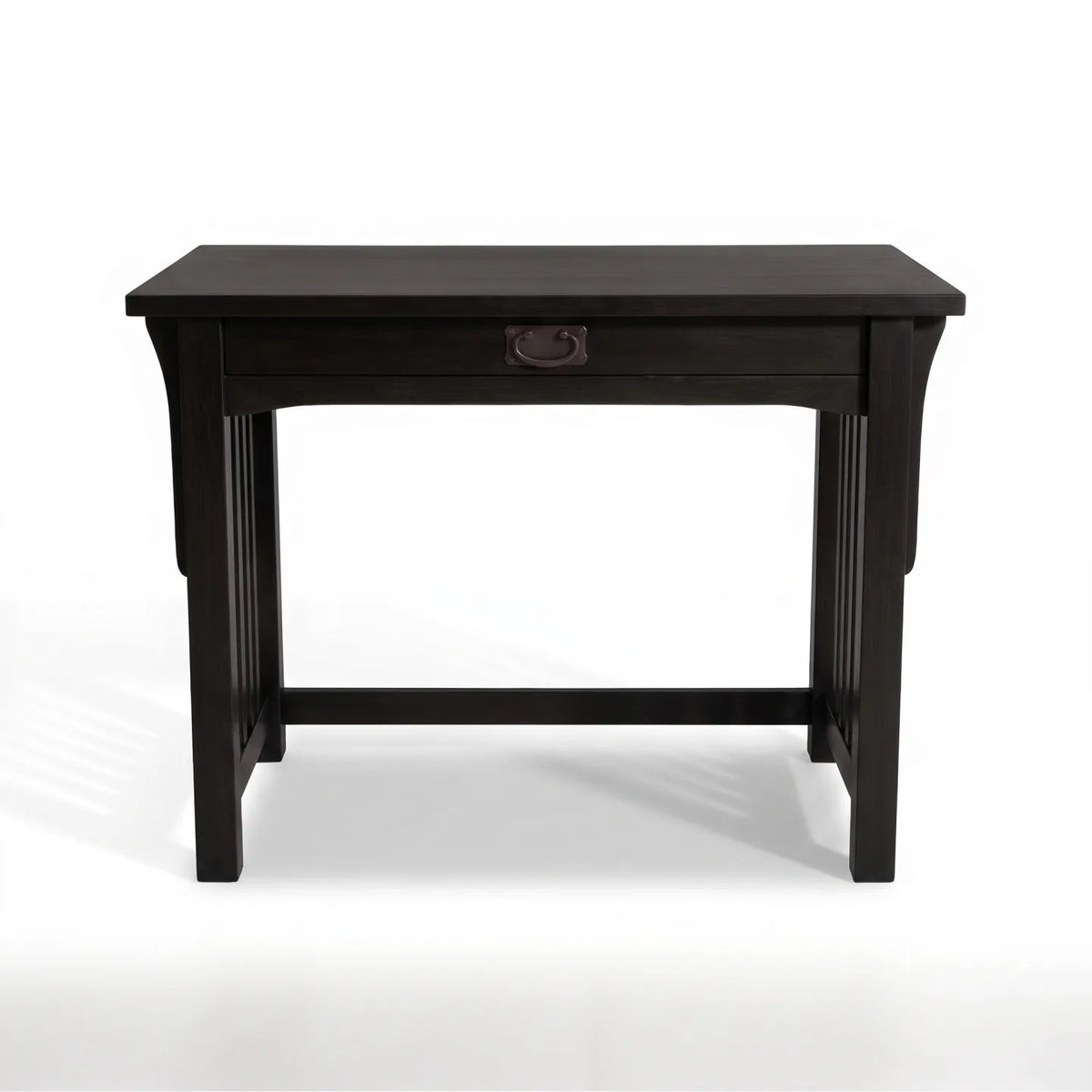 Mission 1-Drawer Desk - Black on a white background