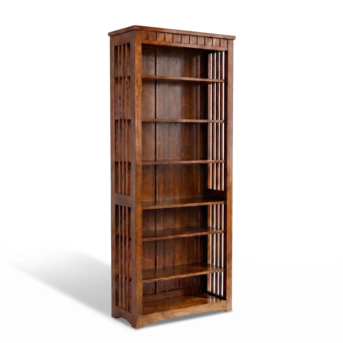 84" Bookcase - Walnut on a white background