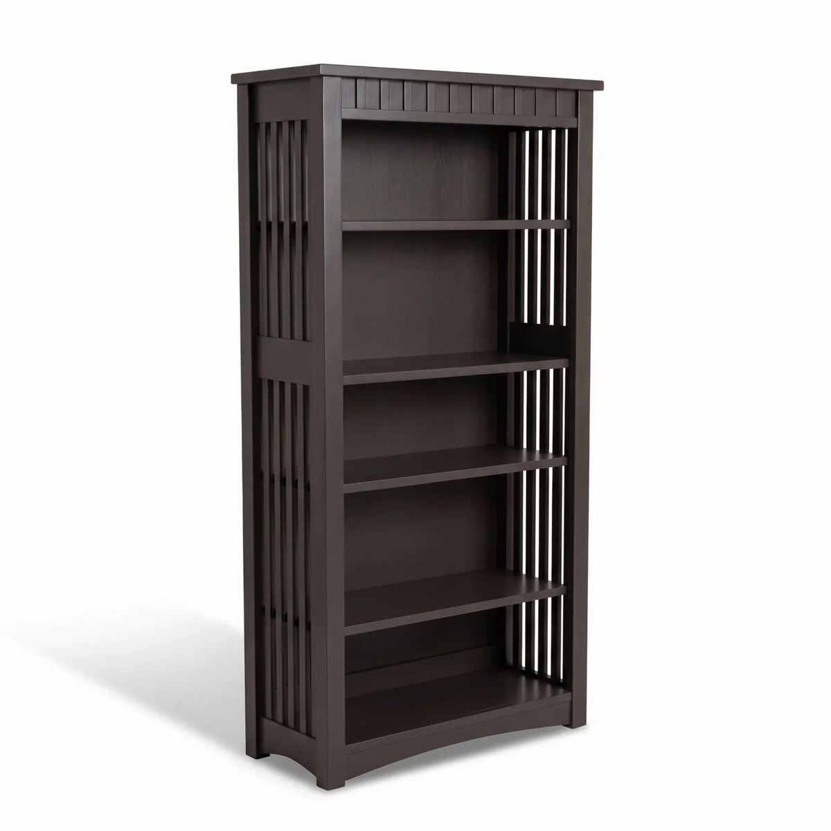 60" Bookcase - Charcoal on a white background