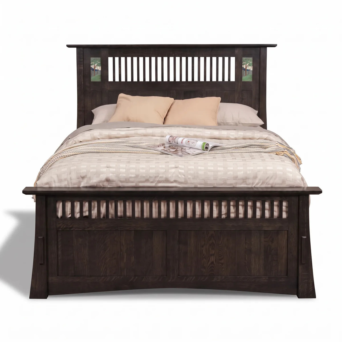 Mosaic Platform Bungalow Bed Frame - Black on a white background