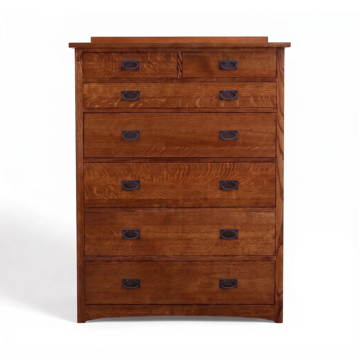 Mission 7-Drawer Bedroom Chest - Walnut on a white background