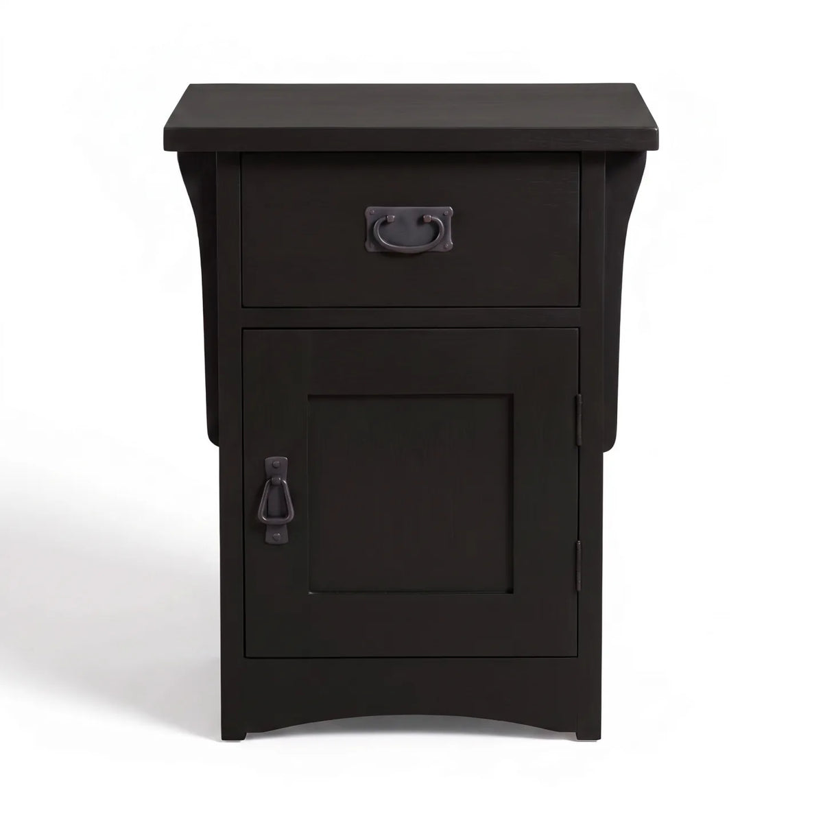 Mission Storage Nightstand - Black on a white background