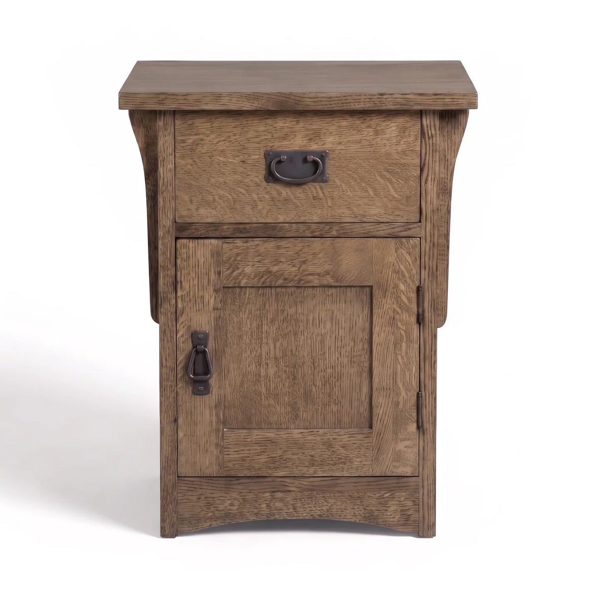 Mission Storage Nightstand - Stone Gray on a white background