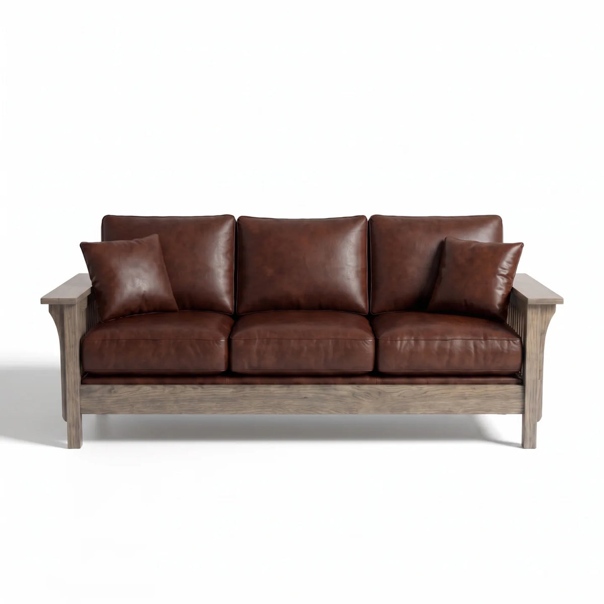 Mission Sofa - Stone Gray on a white background