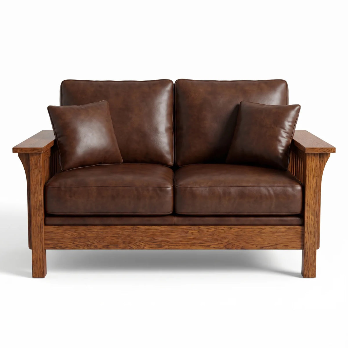 Loveseat - Antique Brown on a white background