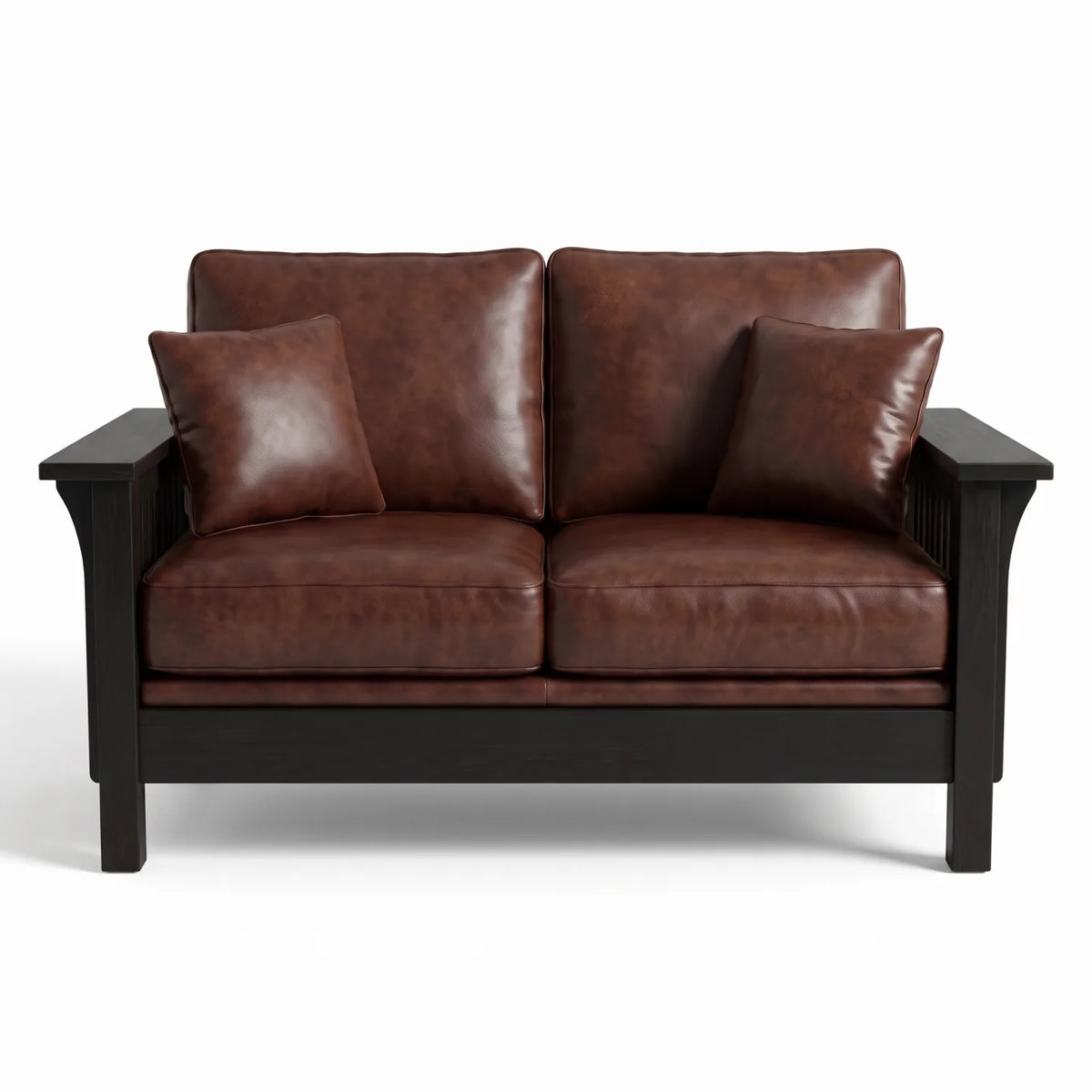 Loveseat - Black on a white background