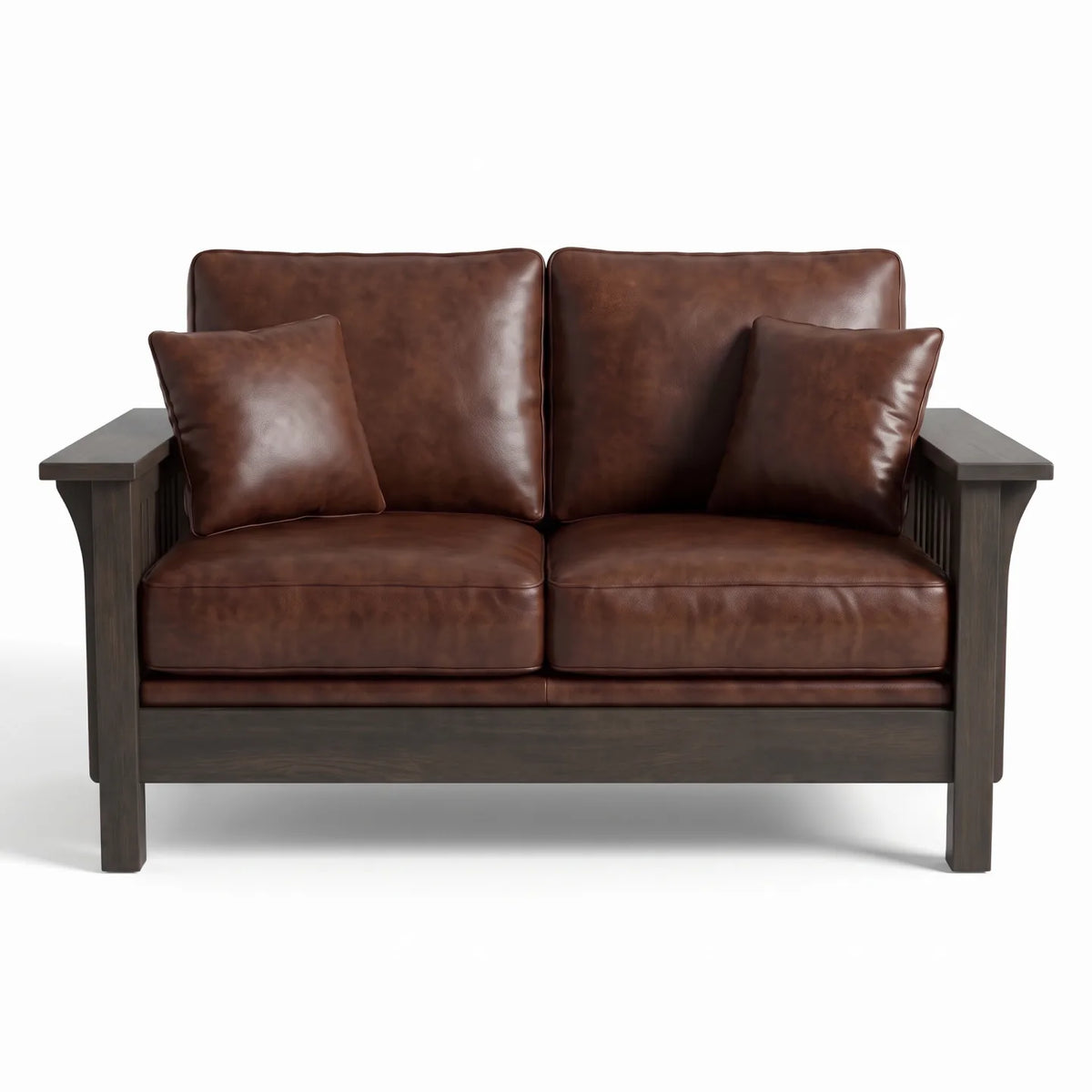 Loveseat - Charcoal on a white background