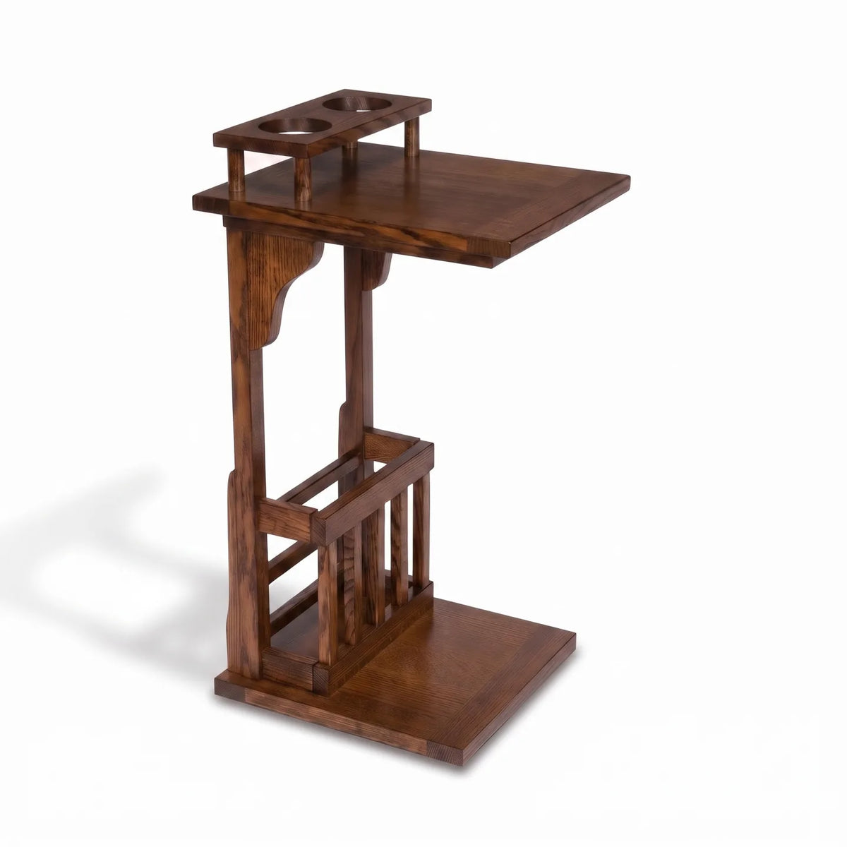 Sofamate with Cup Holder - Walnut on a white background
