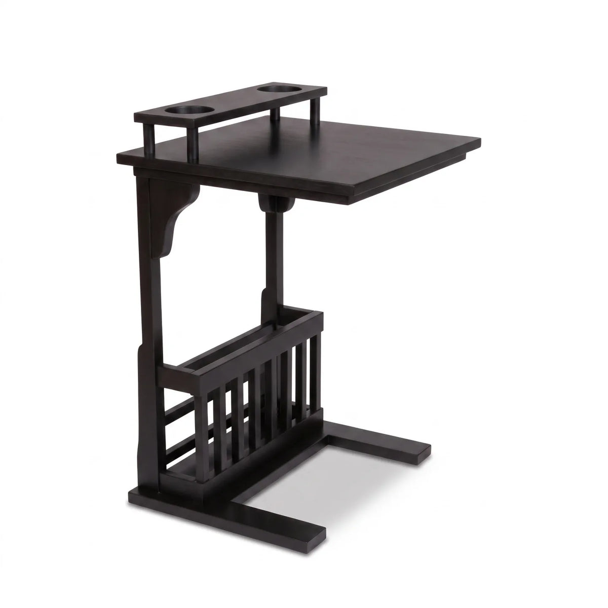 Laptop Sofamate with Cup Holders - Black on a white background