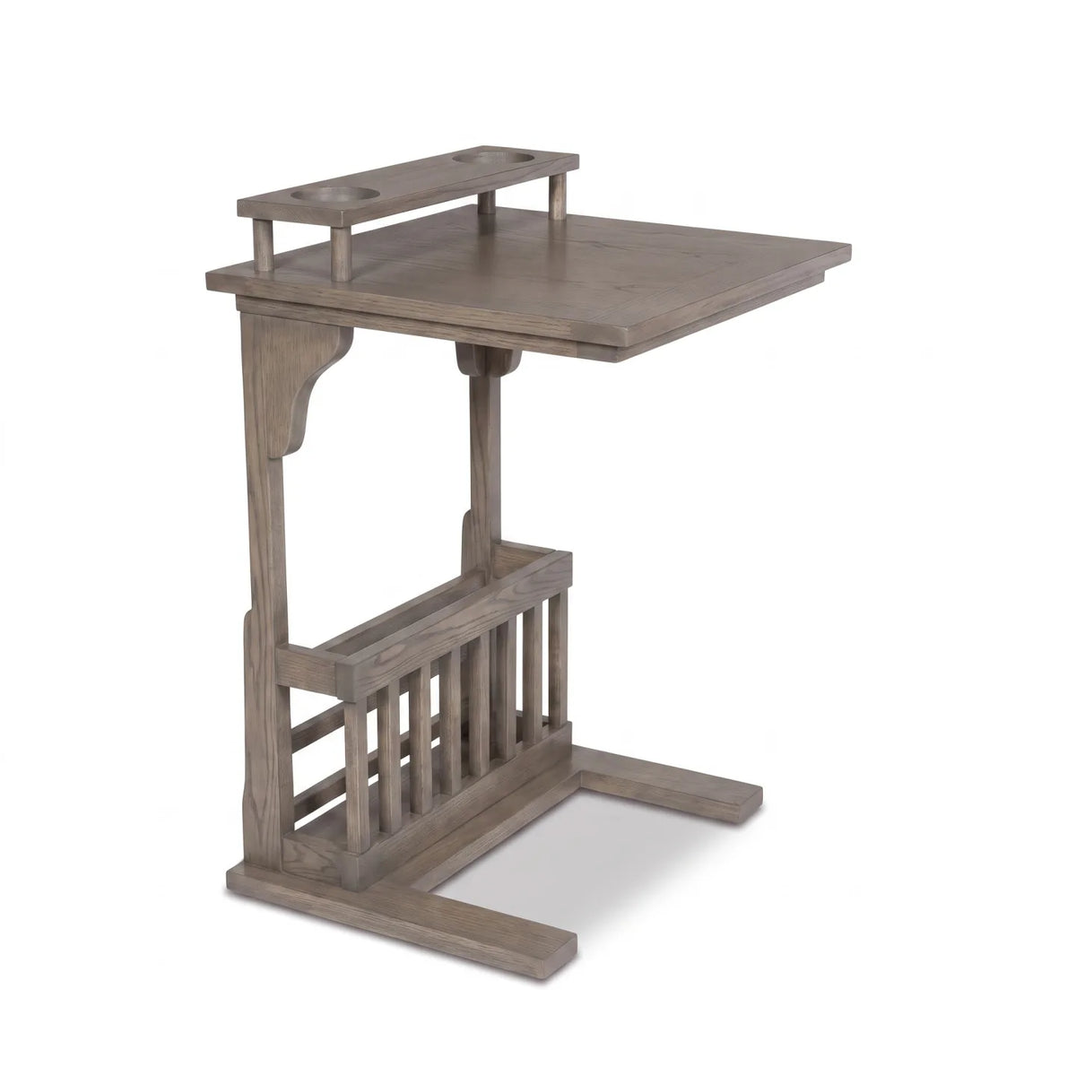 Laptop Sofamate with Cup Holders - Stone Gray on a white background