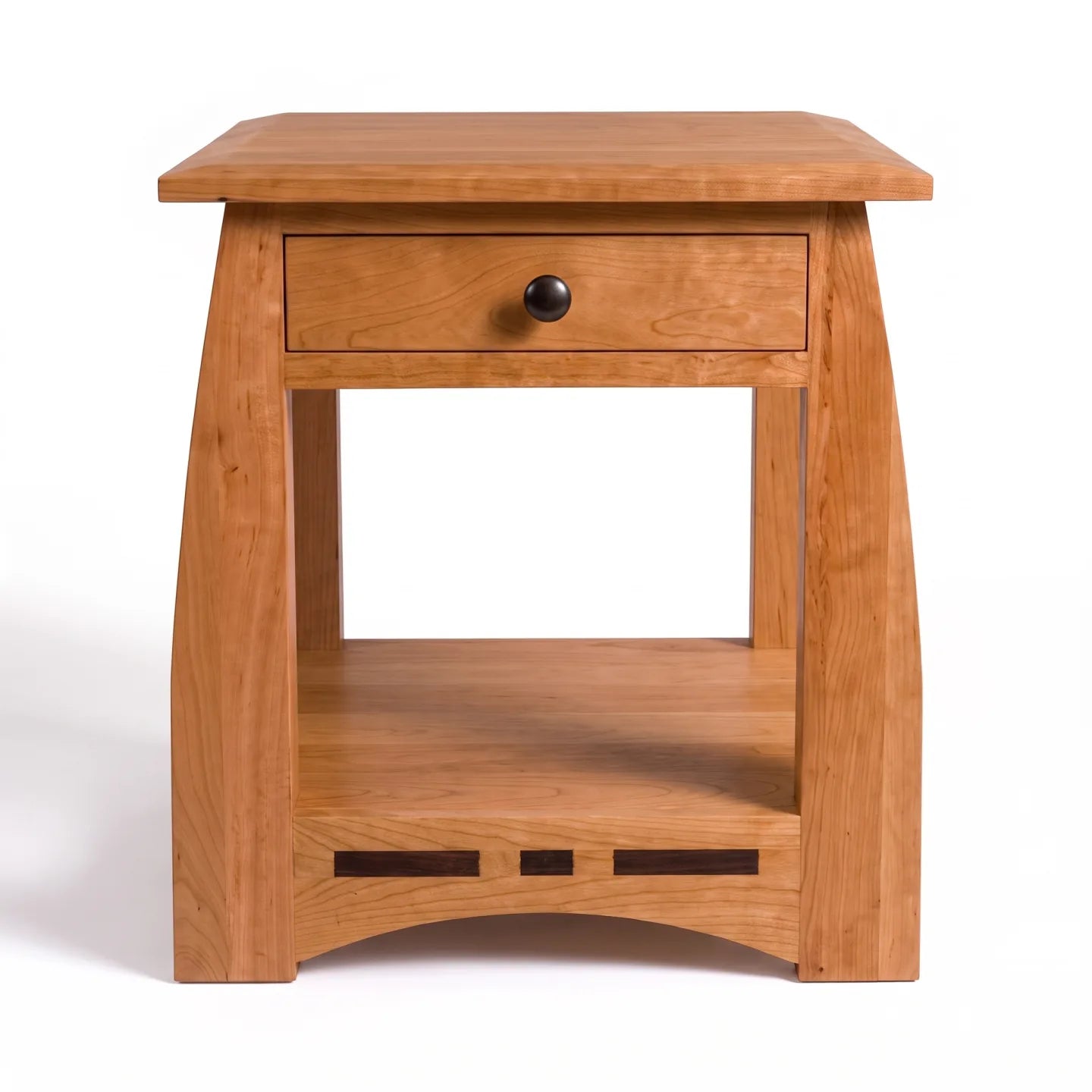 African Inlay End Table - Nutmeg