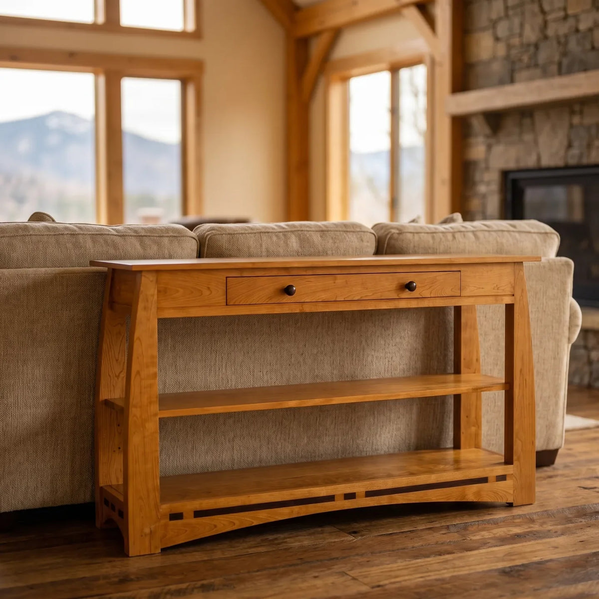African Inlay Sofa Table - Country
