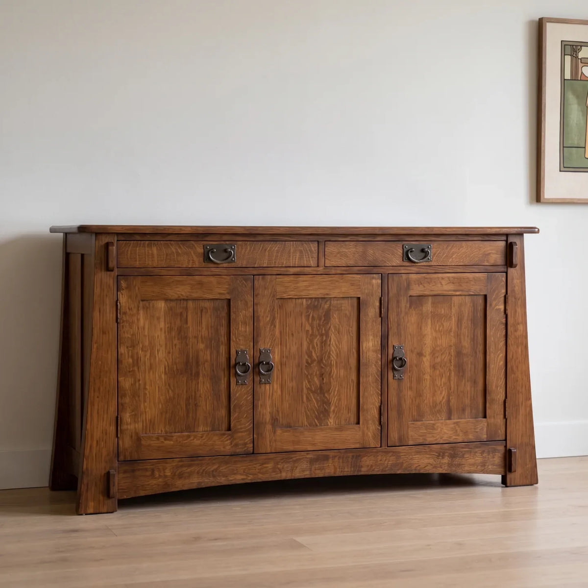 Bungalow 3-Door Console - Walnut