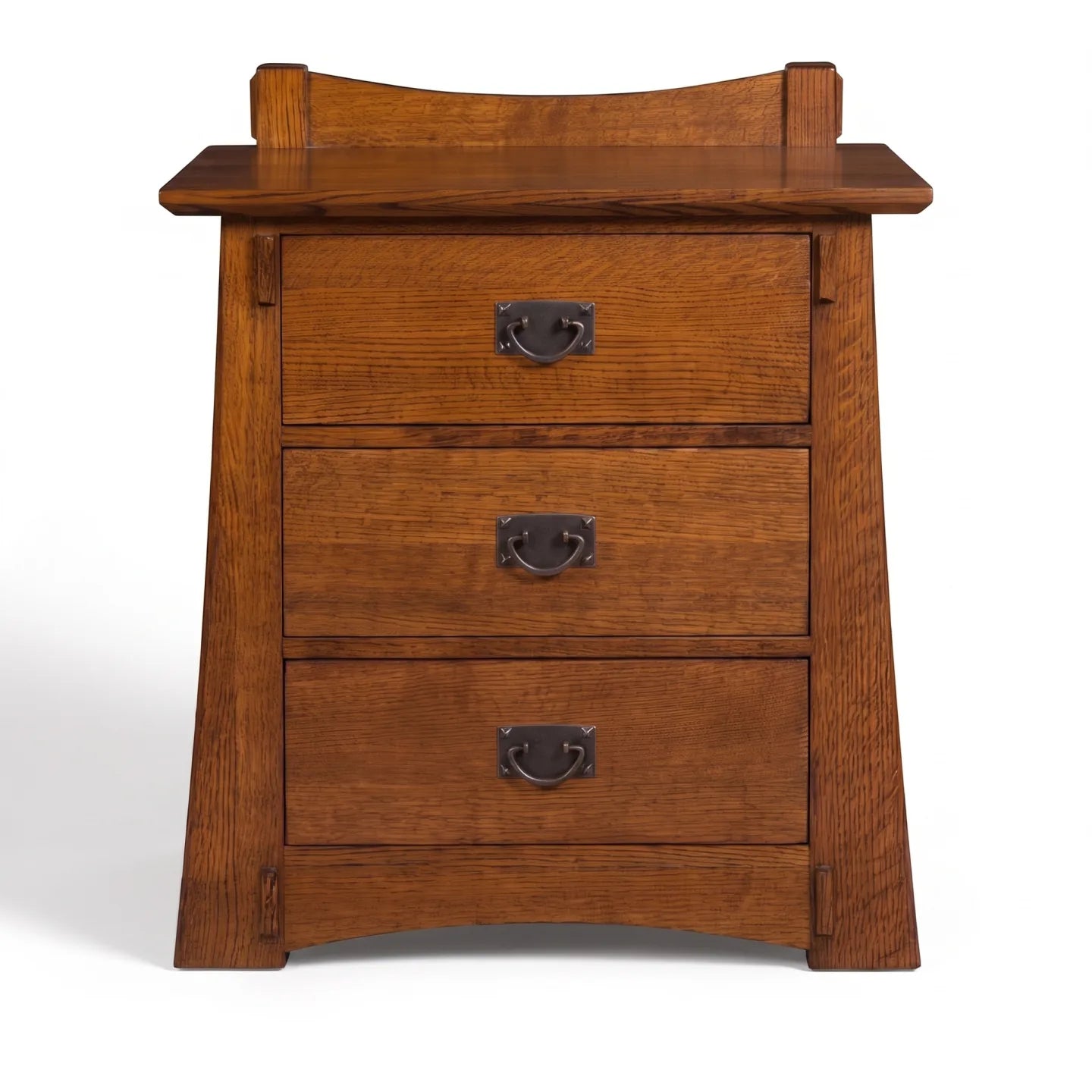 Bungalow 3-Drawer Nightstand - Antique Brown
