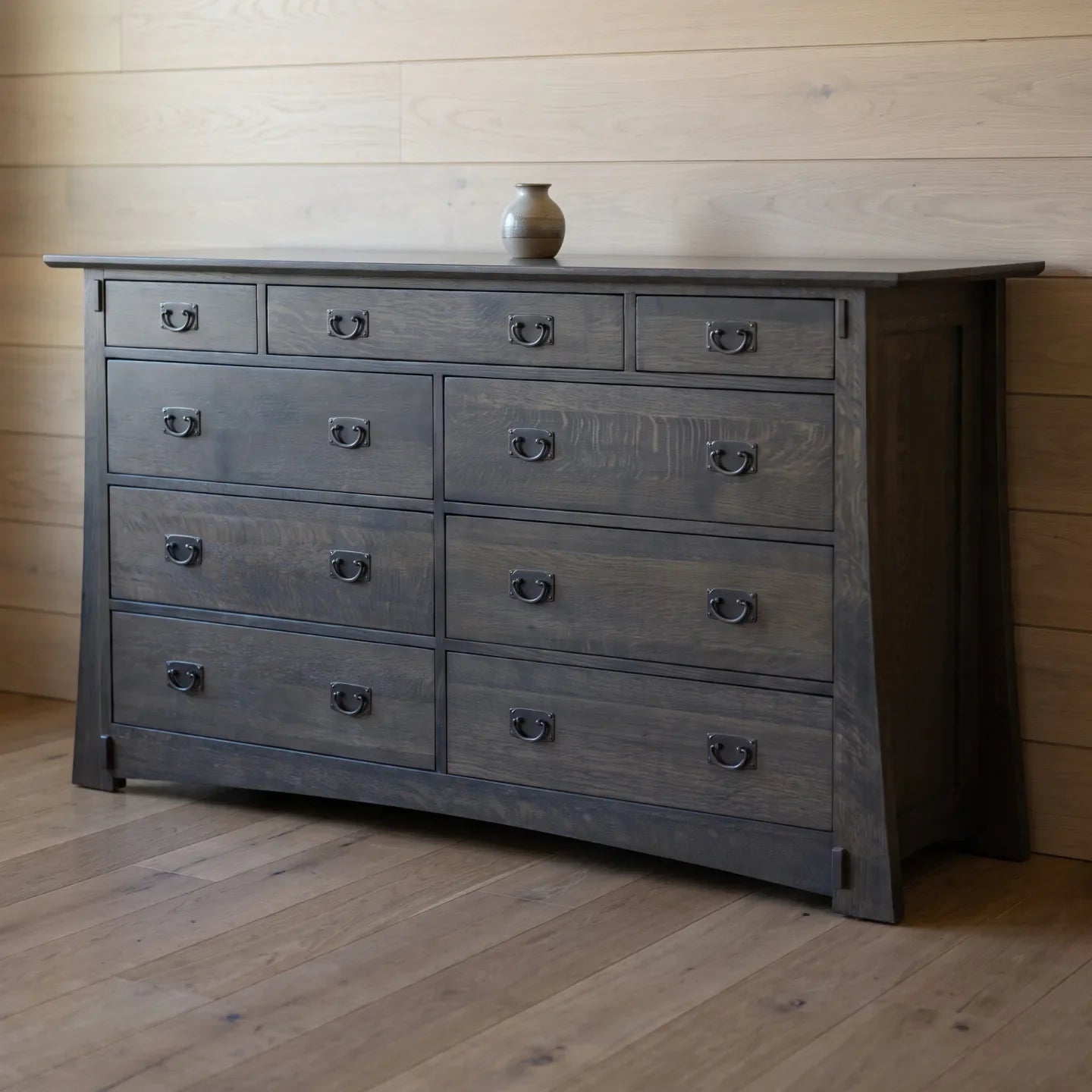 Bungalow 9-Drawer Dresser - Charcoal