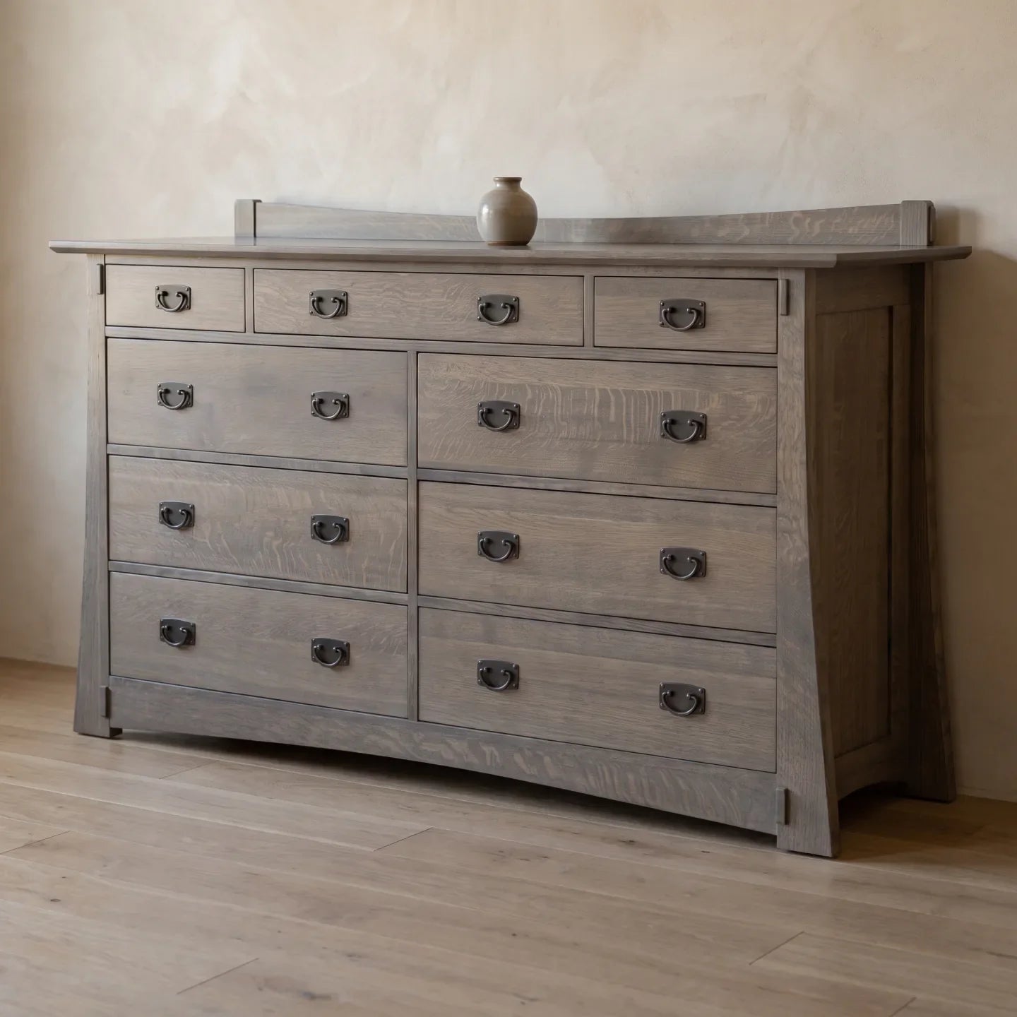 Bungalow 9-Drawer Dresser - Stone Gray