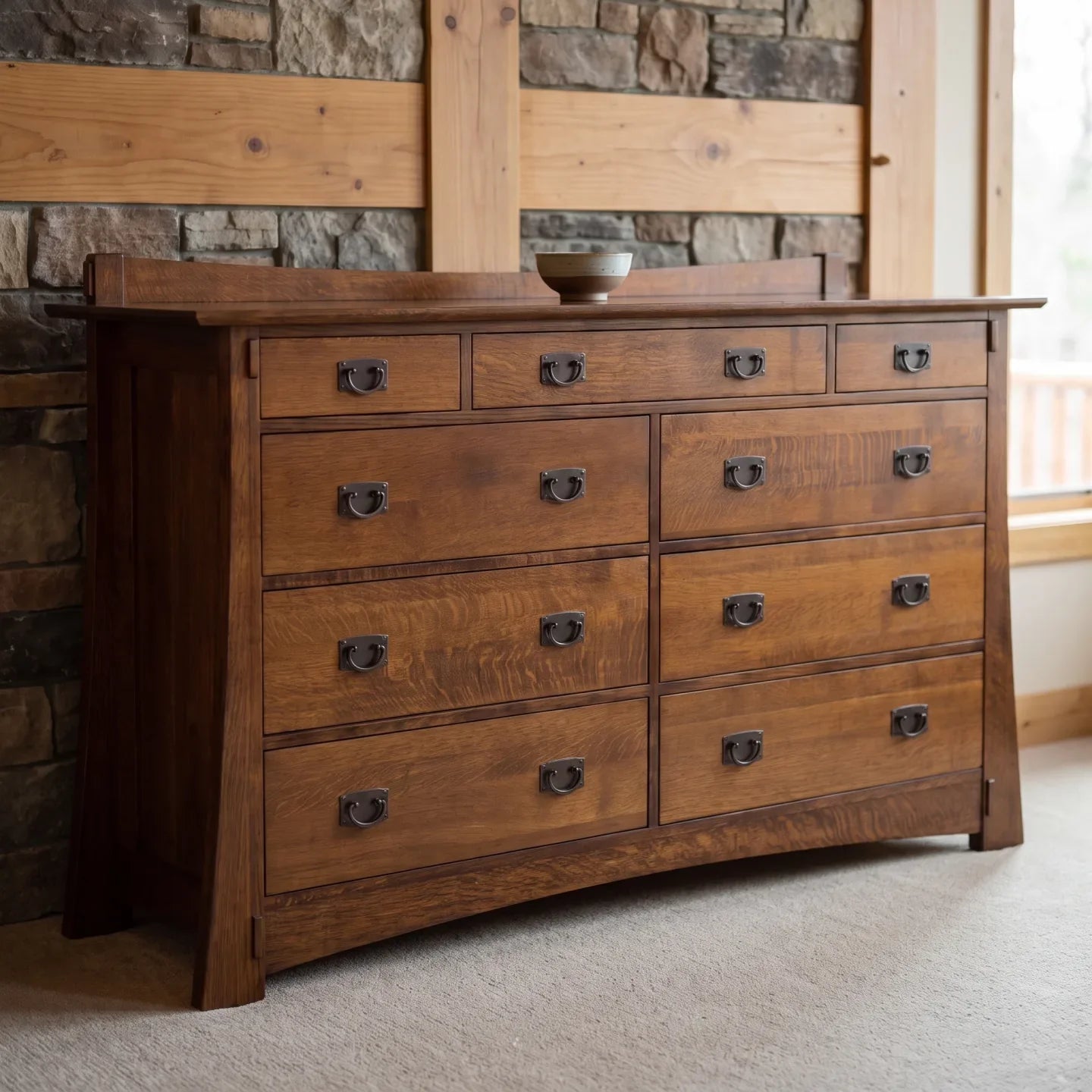 Bungalow 9-Drawer Dresser - Walnut